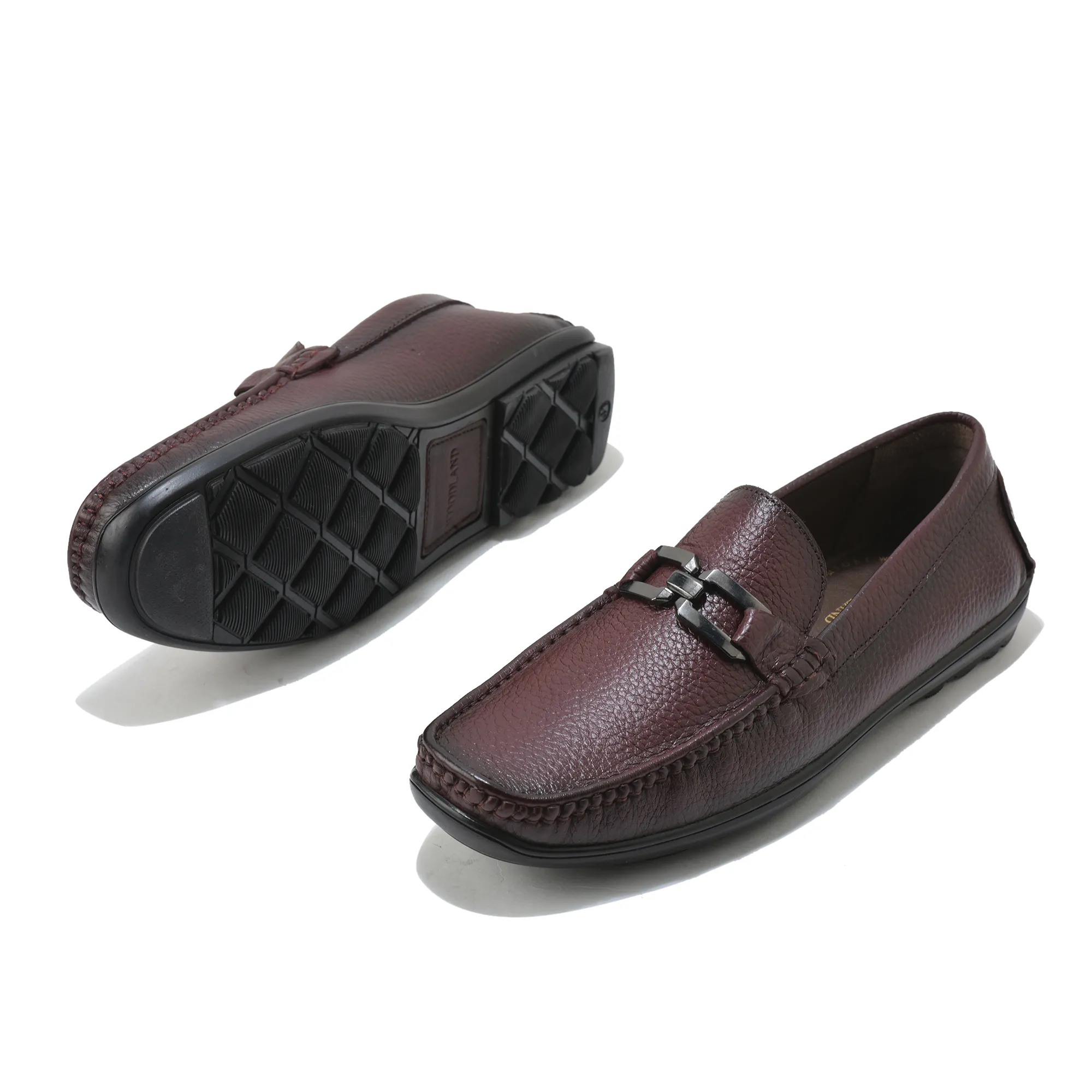 Men Wine Softy Leather Classic Slip-On Shoes - Thumbnail 6