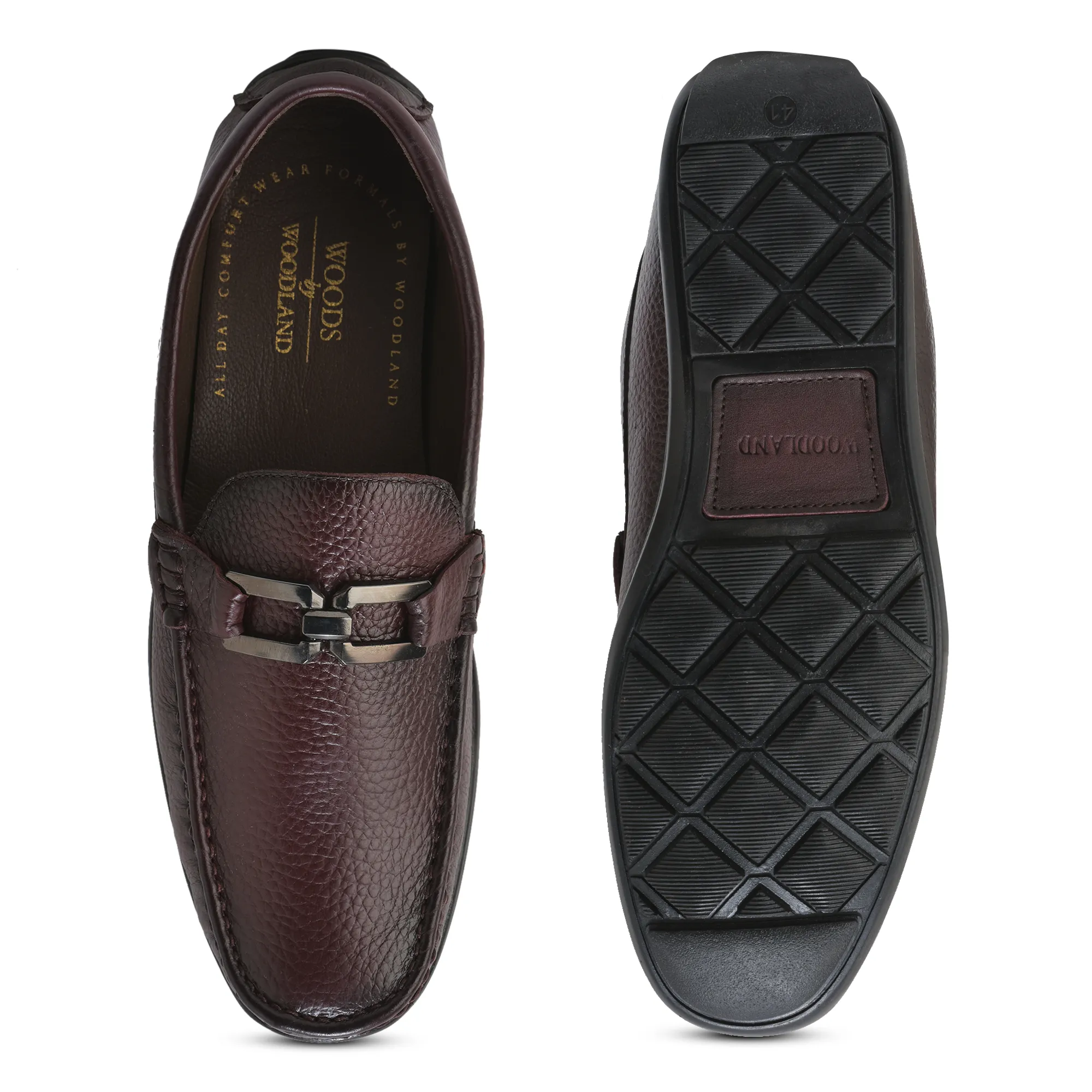 Men Wine Softy Leather Classic Slip-On Shoes - Thumbnail 9