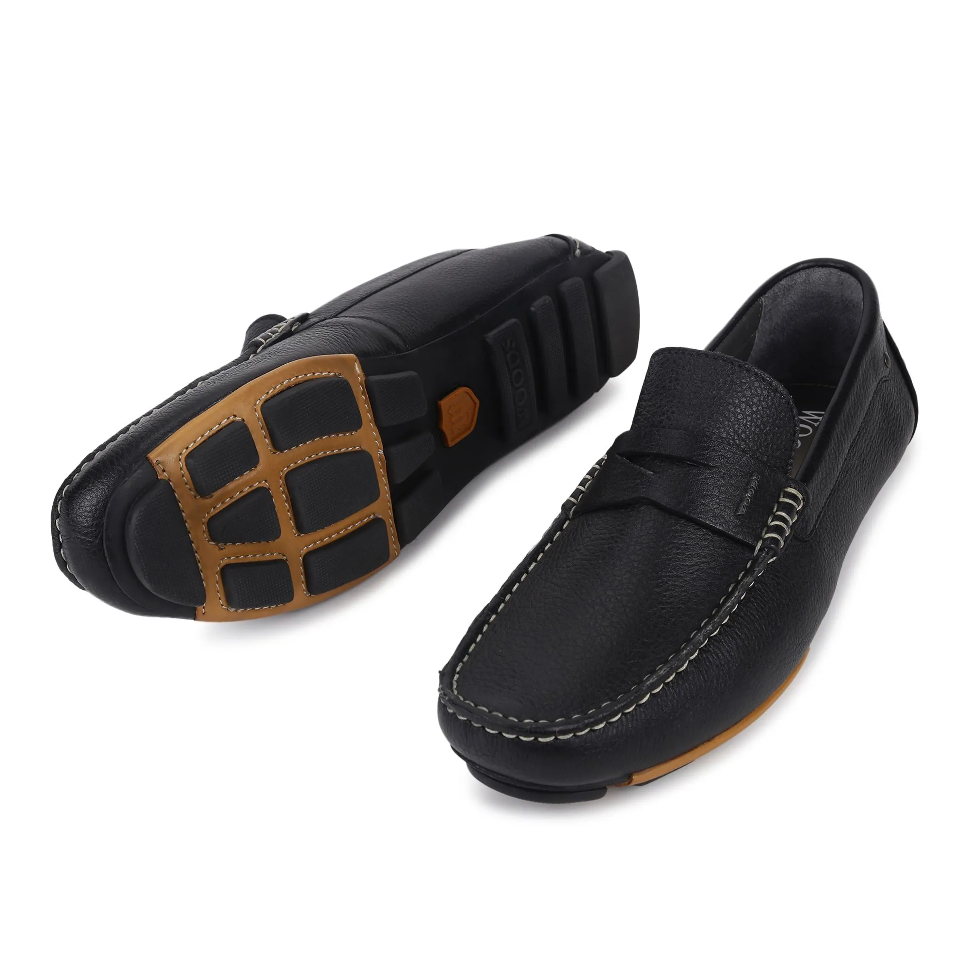 Black Penny Loafer for Men - Thumbnail 4