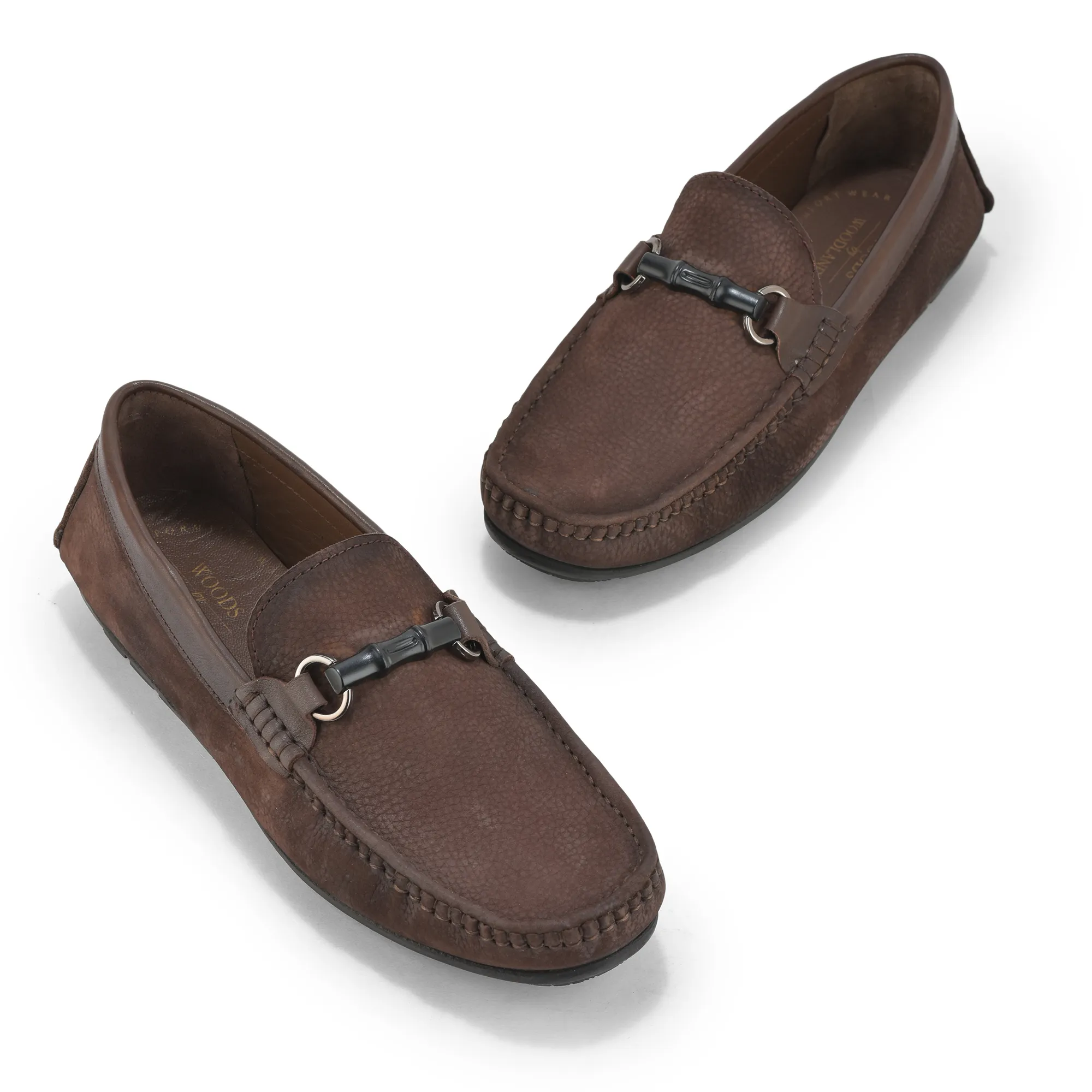 Brown Moccasin Style Slip On Shoes For Men - Thumbnail 5