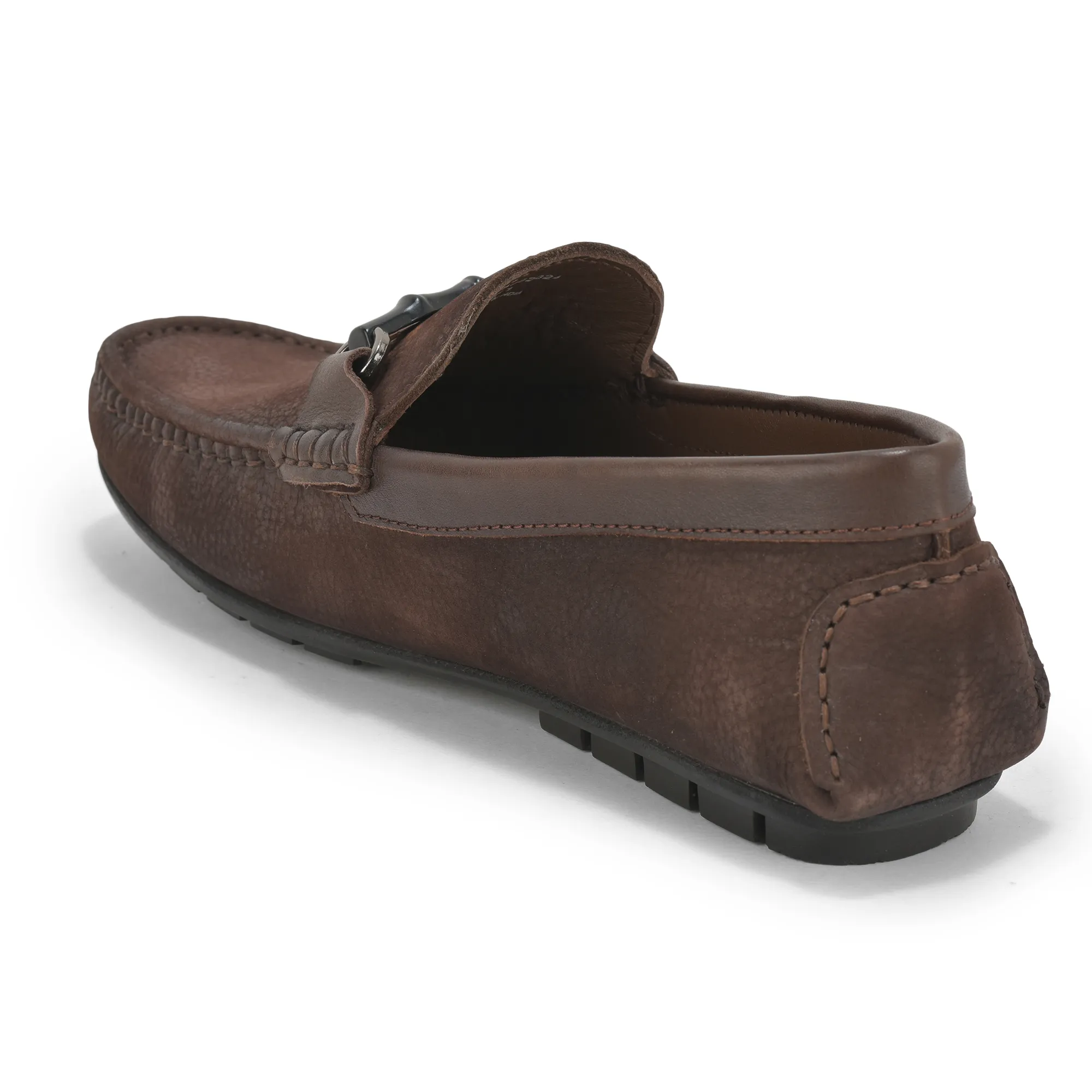 Brown Moccasin Style Slip On Shoes For Men - Thumbnail 9