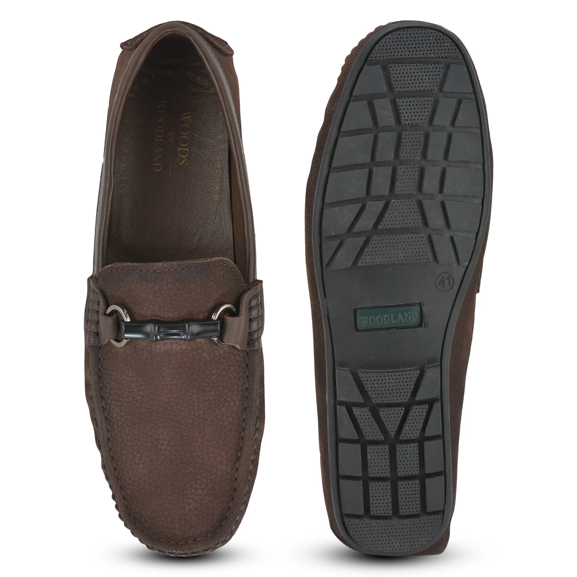 Brown Moccasin Style Slip On Shoes For Men - Thumbnail 11
