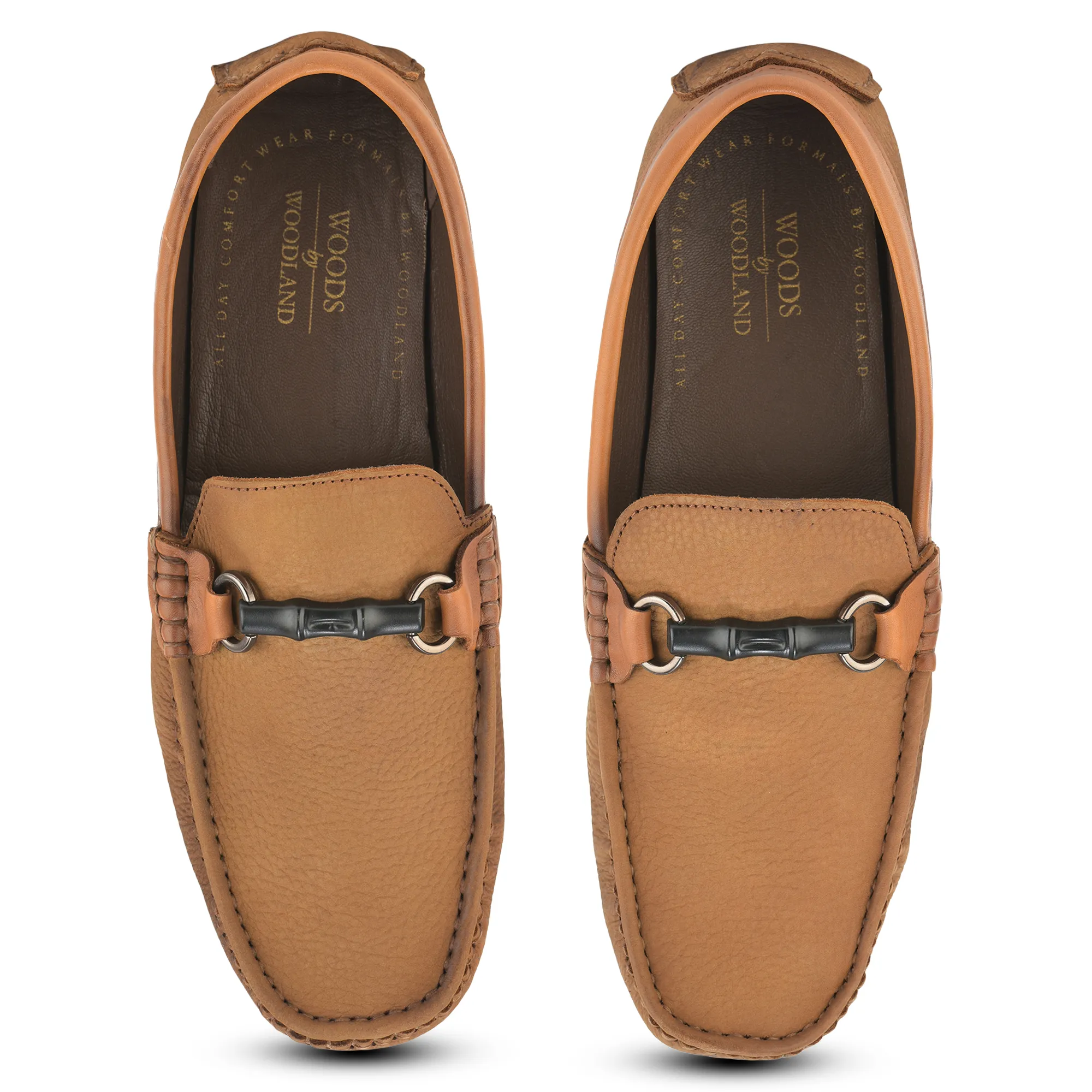 Camel Moccasin Style Slip On Shoes For Men - Thumbnail 5