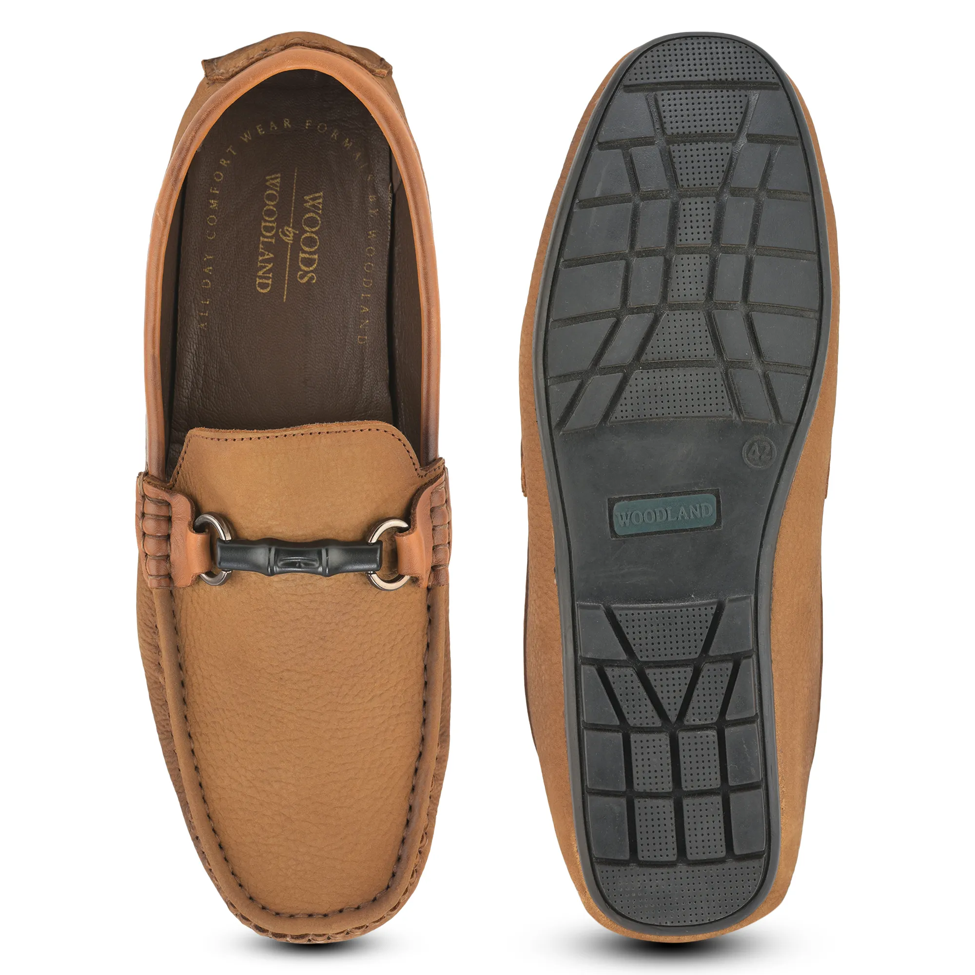 Camel Moccasin Style Slip On Shoes For Men - Thumbnail 9
