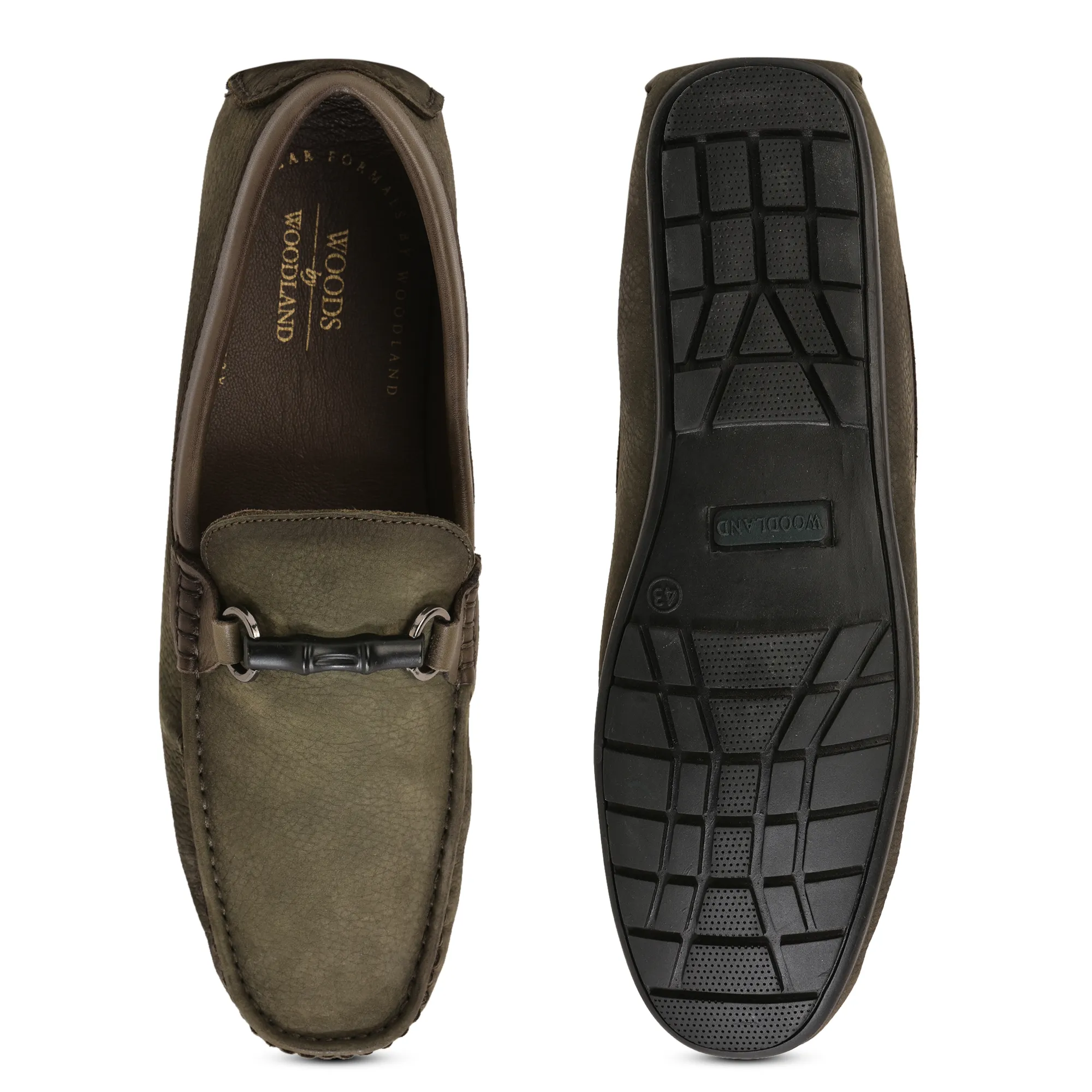 Green Moccasin Style Slip On Shoes For Men - Thumbnail 6
