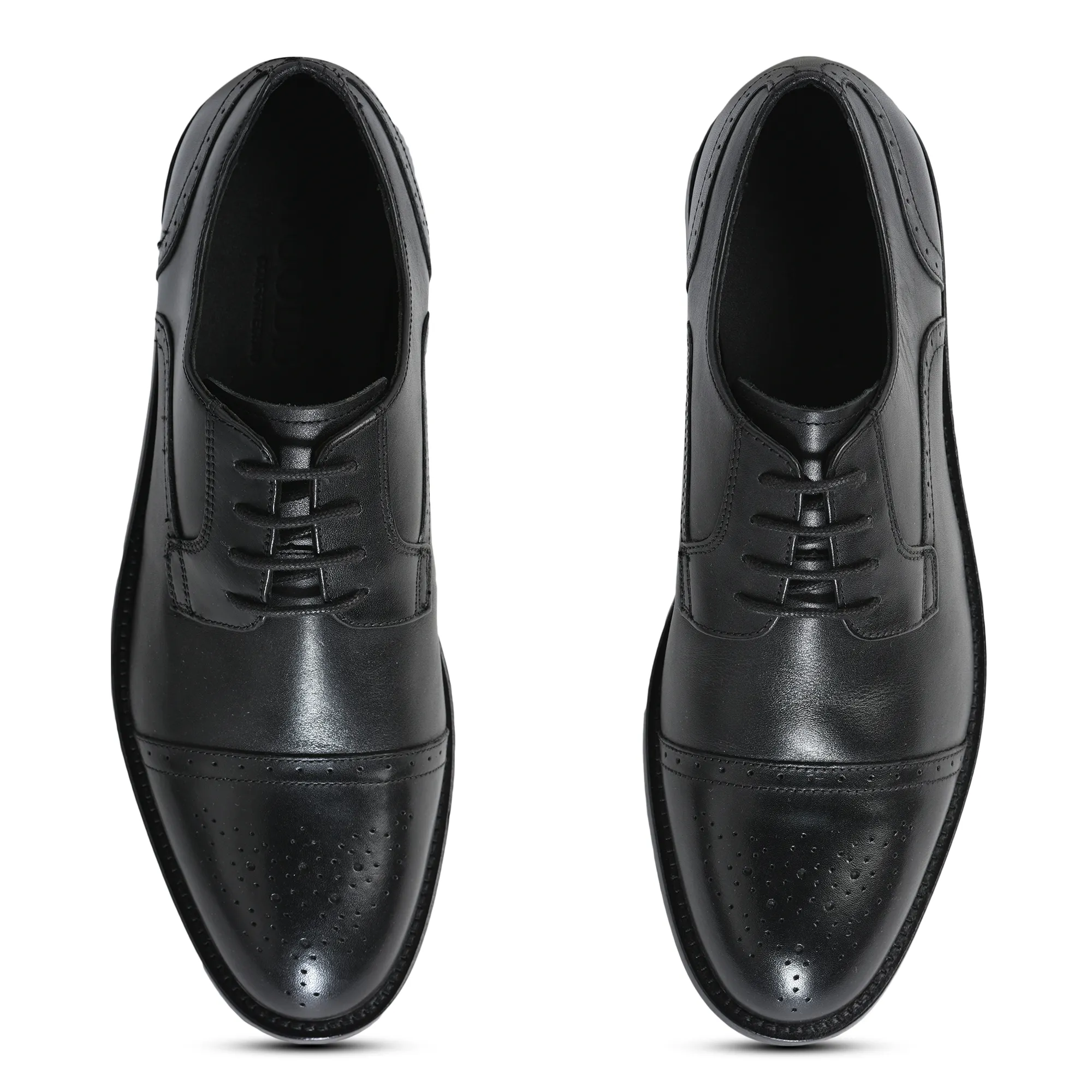 Woodland Black Classic Oxford Shoes for Men - Thumbnail 2