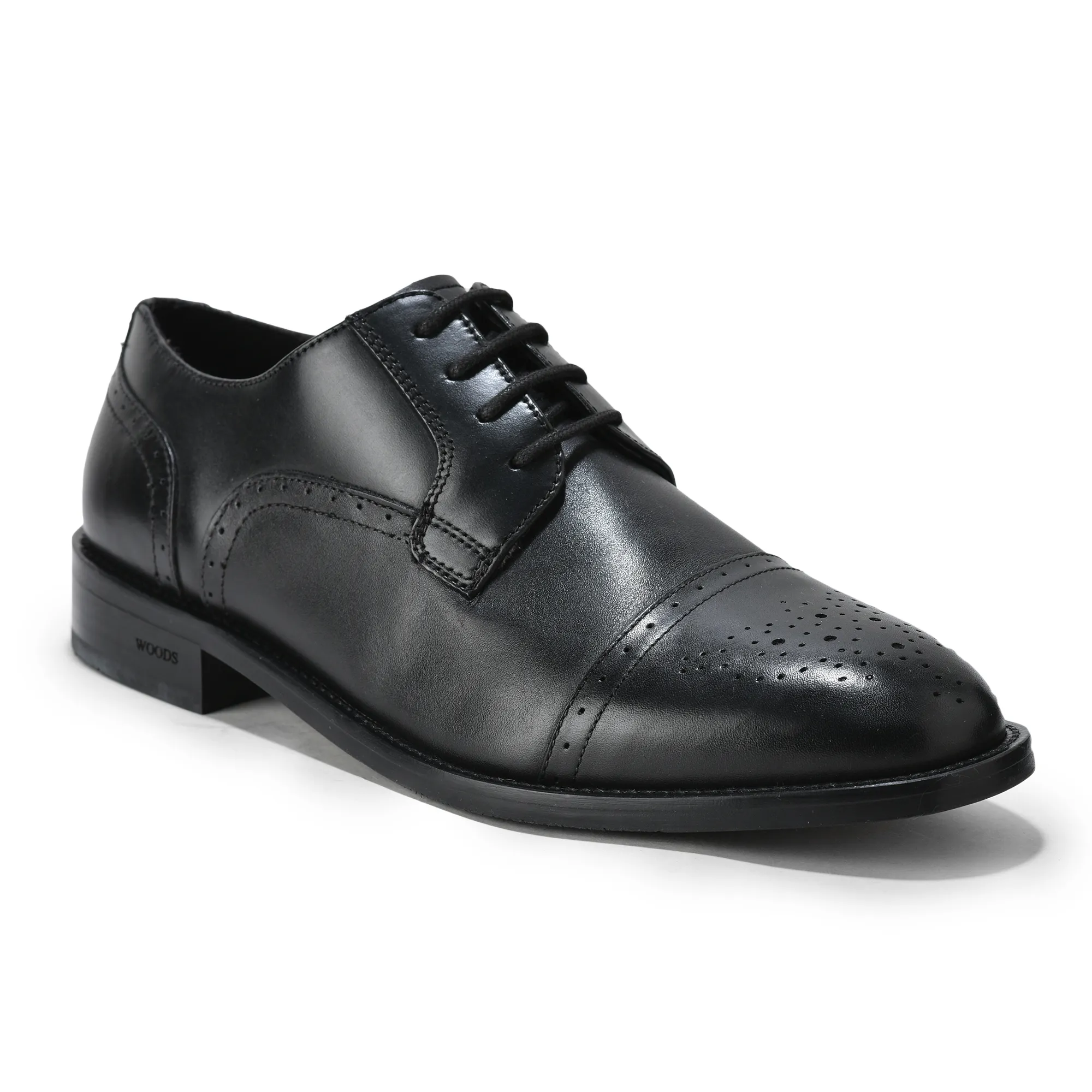 Woodland Black Classic Oxford Shoes for Men - Thumbnail 8