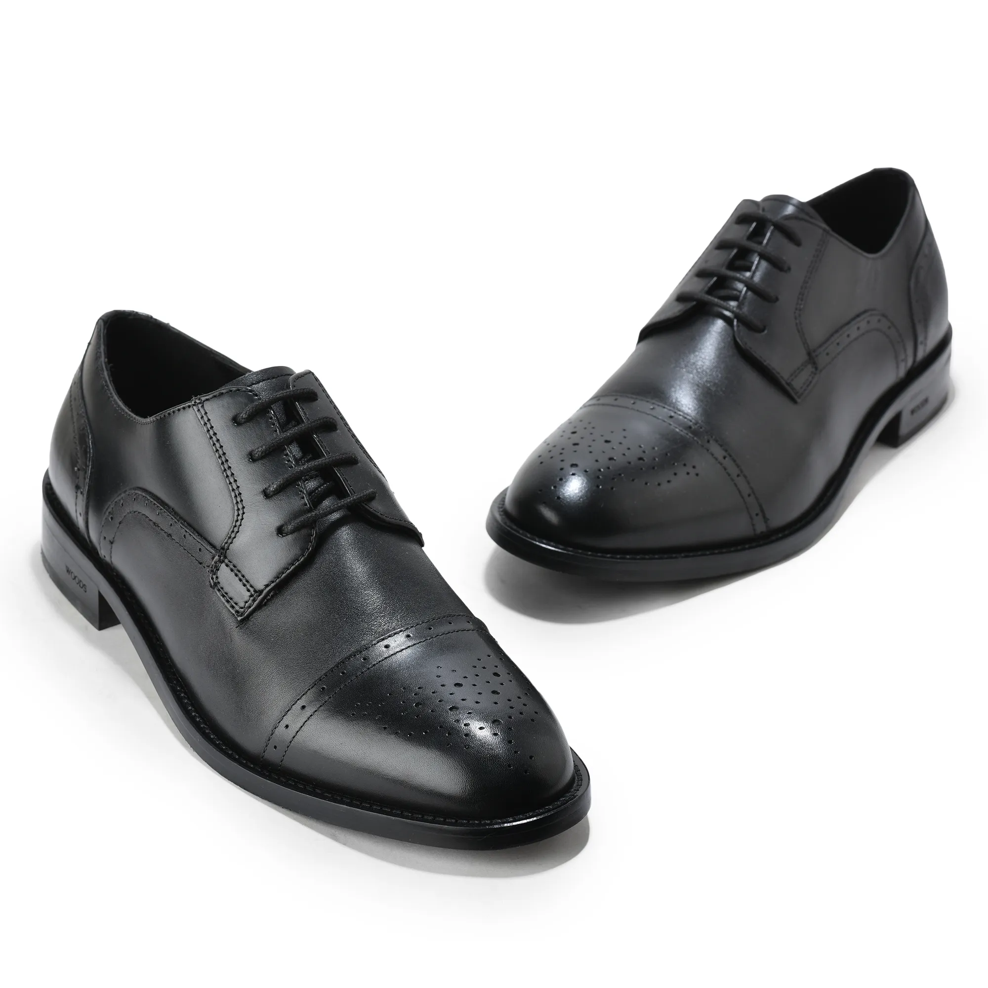 Woodland Black Classic Oxford Shoes for Men - Thumbnail 9