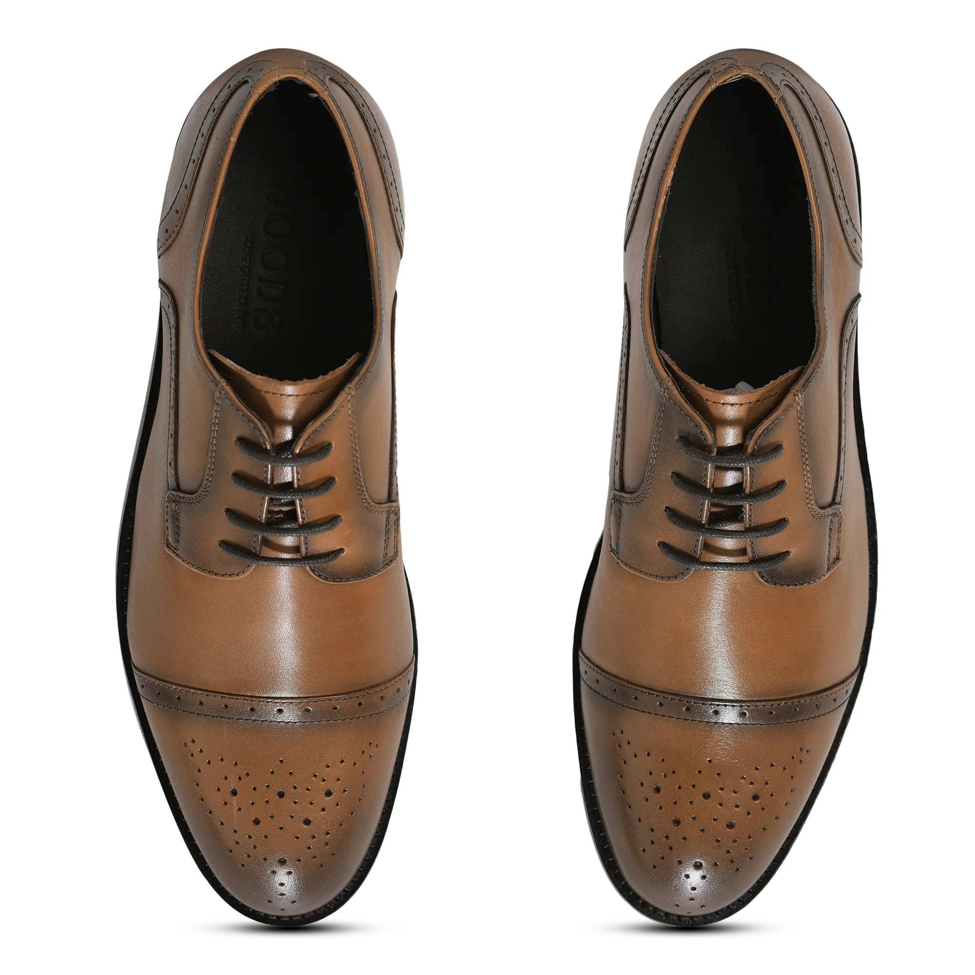 Woodland Tan Classic Oxford Shoes for Men - Thumbnail 2