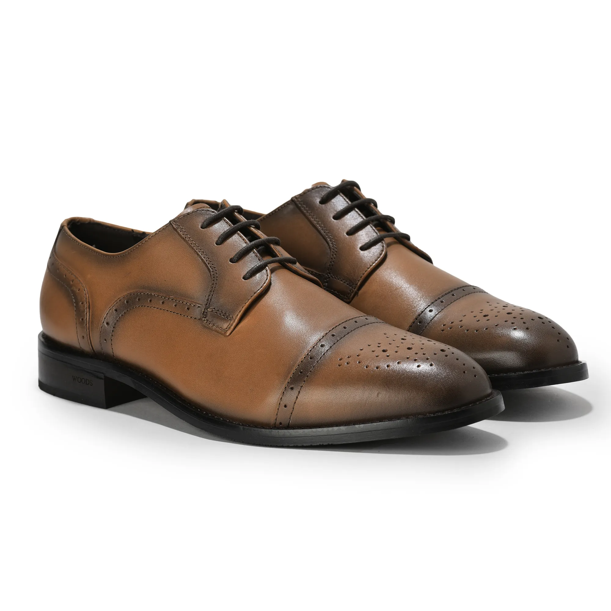 Woodland Tan Classic Oxford Shoes for Men - Thumbnail 6