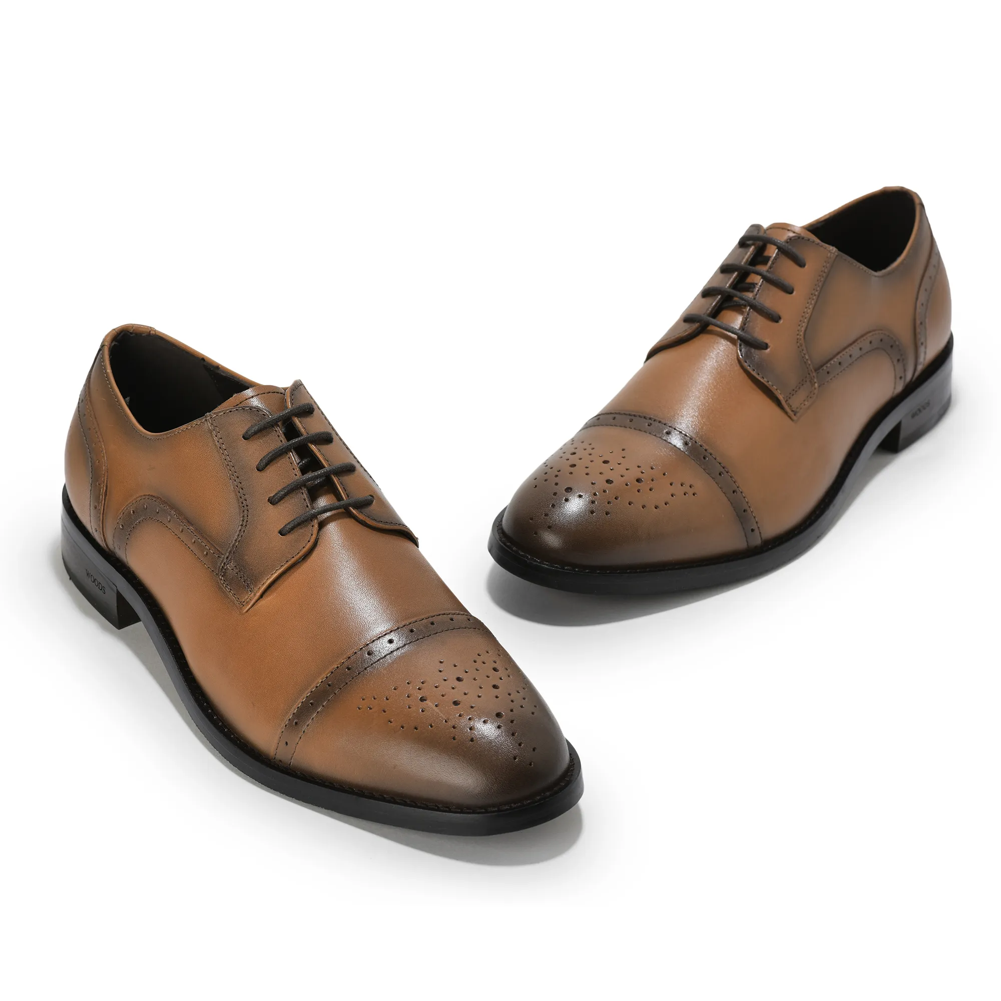 Woodland Tan Classic Oxford Shoes for Men - Thumbnail 9