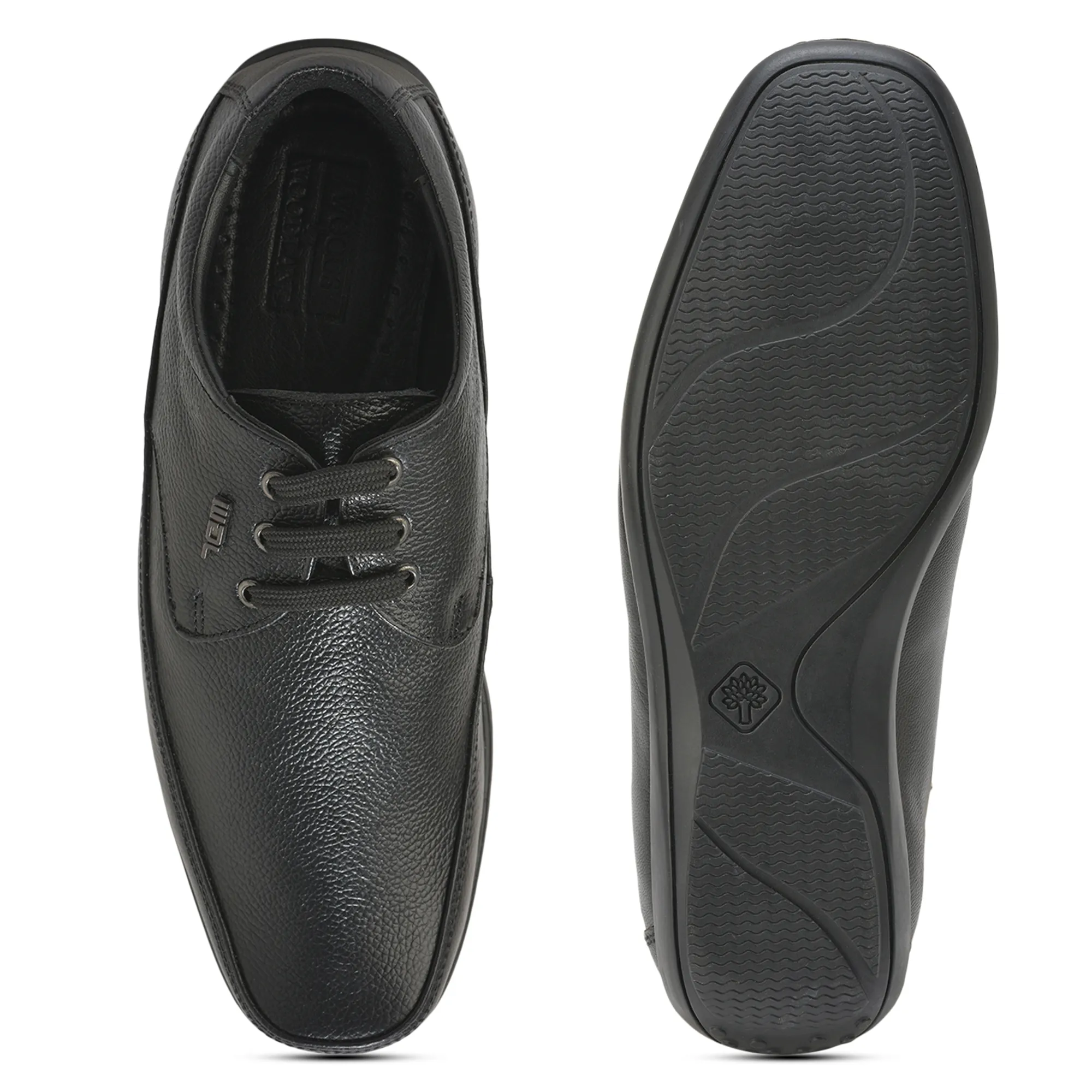 Woodland Men’S Black Leather Smart Formal Shoes - Thumbnail 9