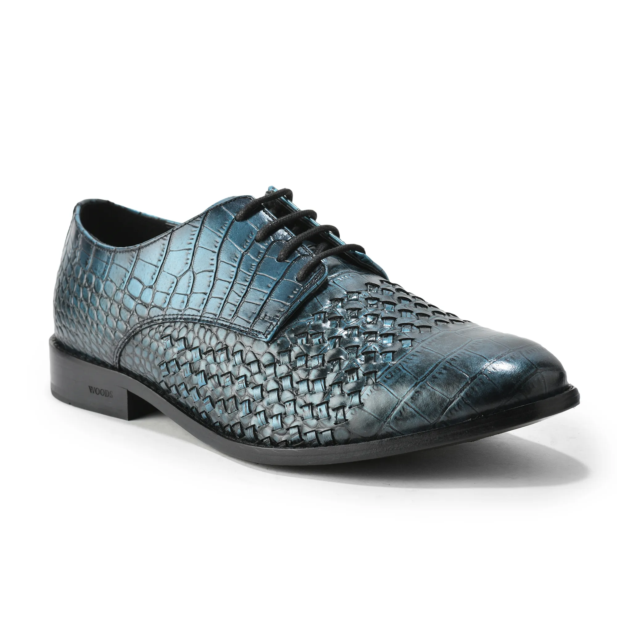 Luxury Crocodile Leather Classic Mens Lace up Shoes - Thumbnail 8