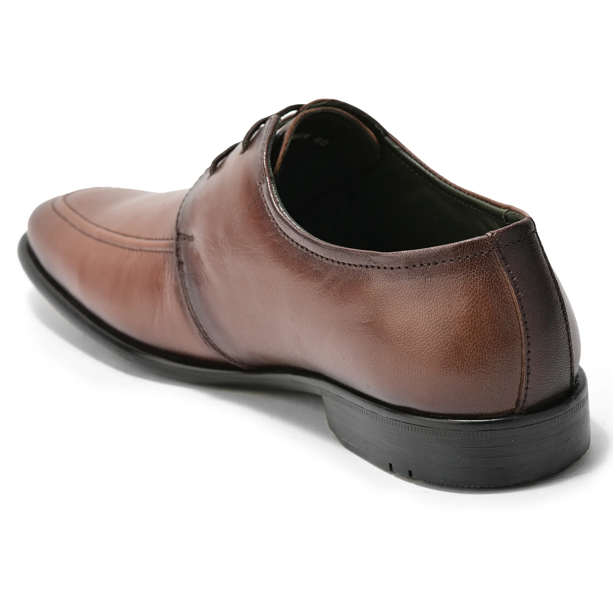 Brown Softy Goat Men Classics Lace Up Shoes - Thumbnail 6