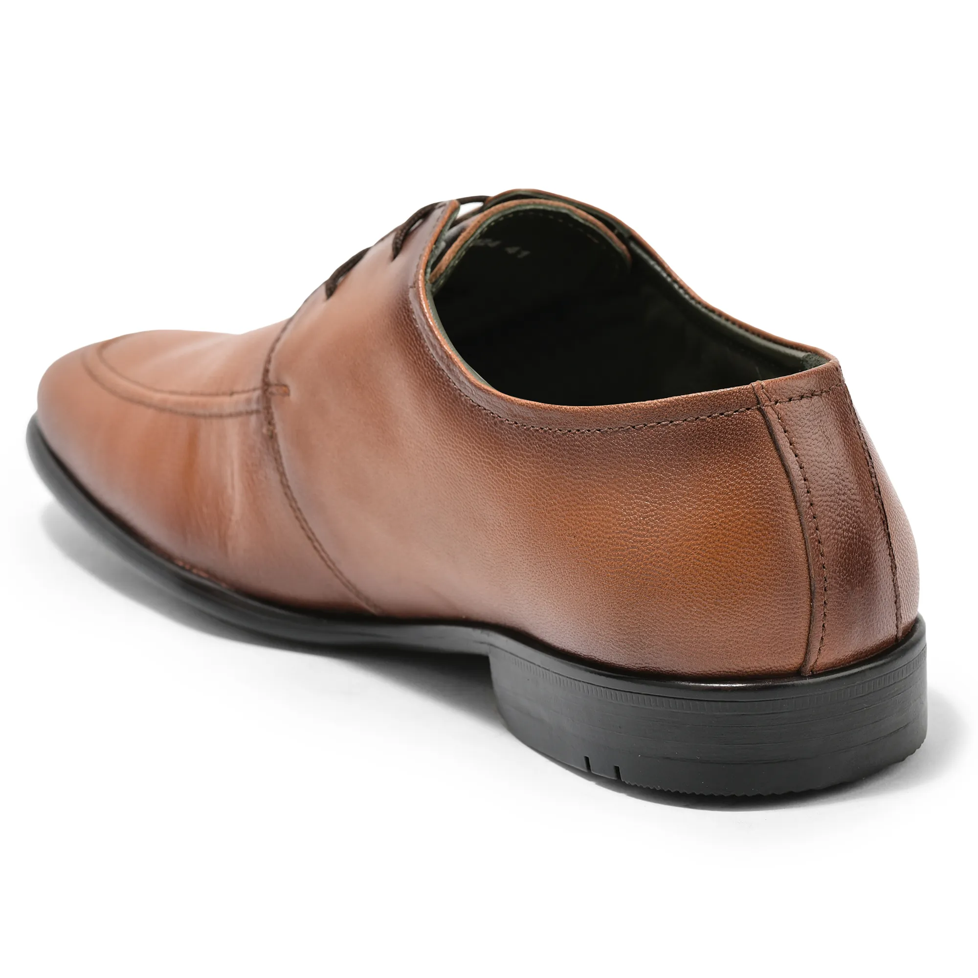 Tan Softy Goat Men Classics Lace Up Shoes - Thumbnail 6