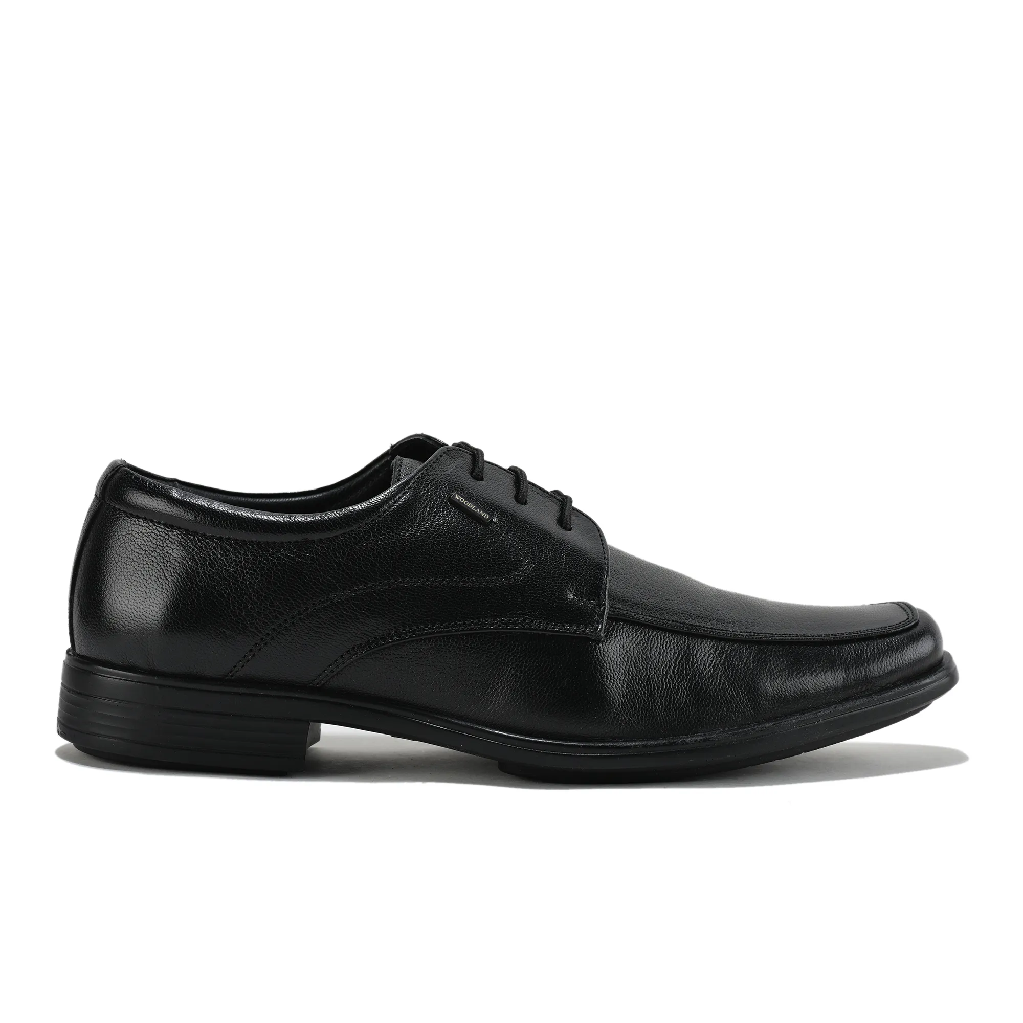 Woodland Men Black Softy Goat Leather Classic Lace-Up Shoes - Thumbnail 2