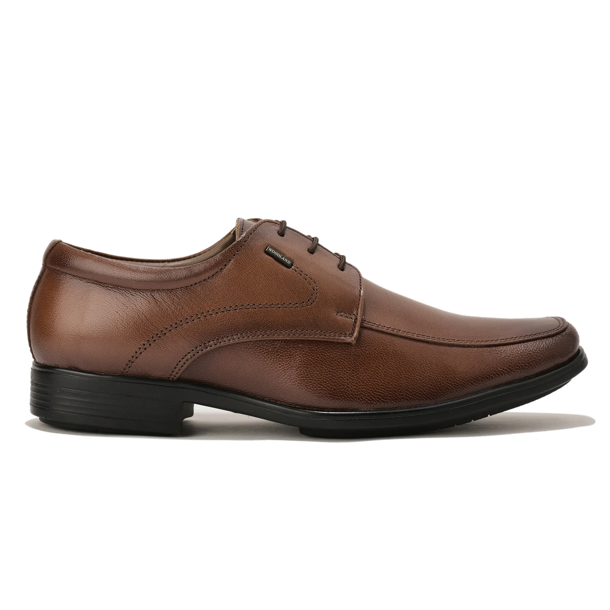 Woodland Men Brown Softy Goat Leather Classic Lace-Up Shoes - Thumbnail 2