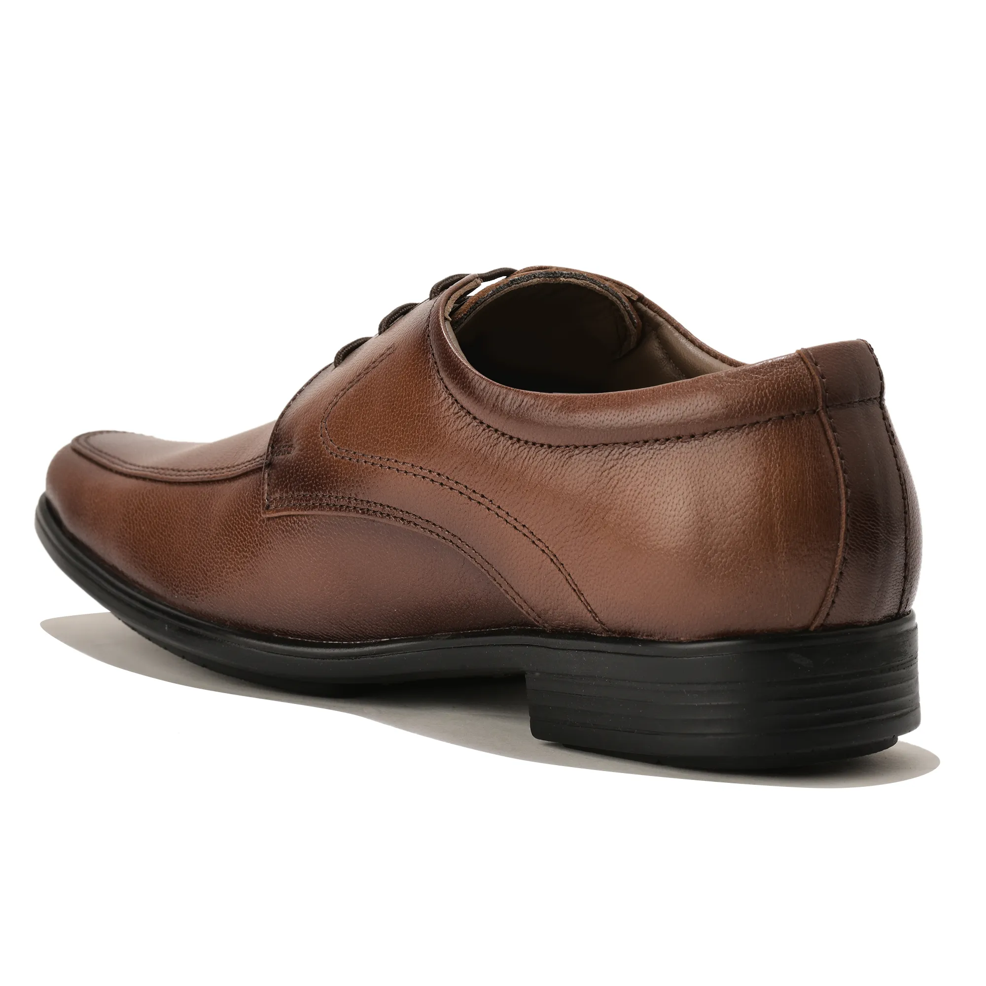 Woodland Men Brown Softy Goat Leather Classic Lace-Up Shoes - Thumbnail 7