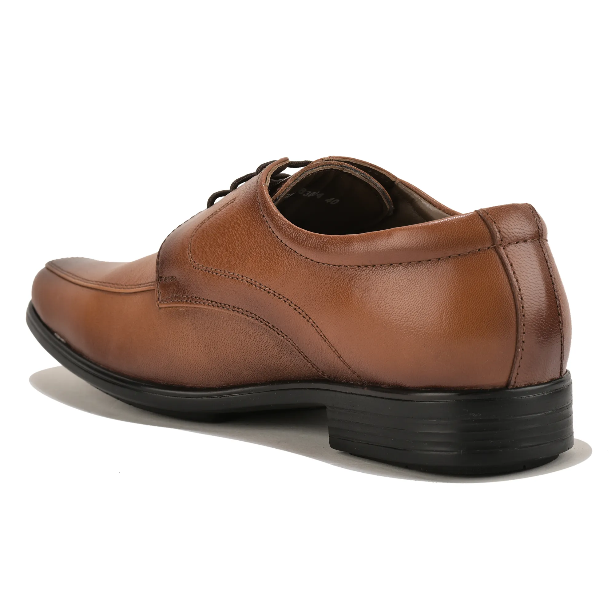 Woodland Men Tan Softy Goat Leather Classic Lace-Up Shoes - Thumbnail 7