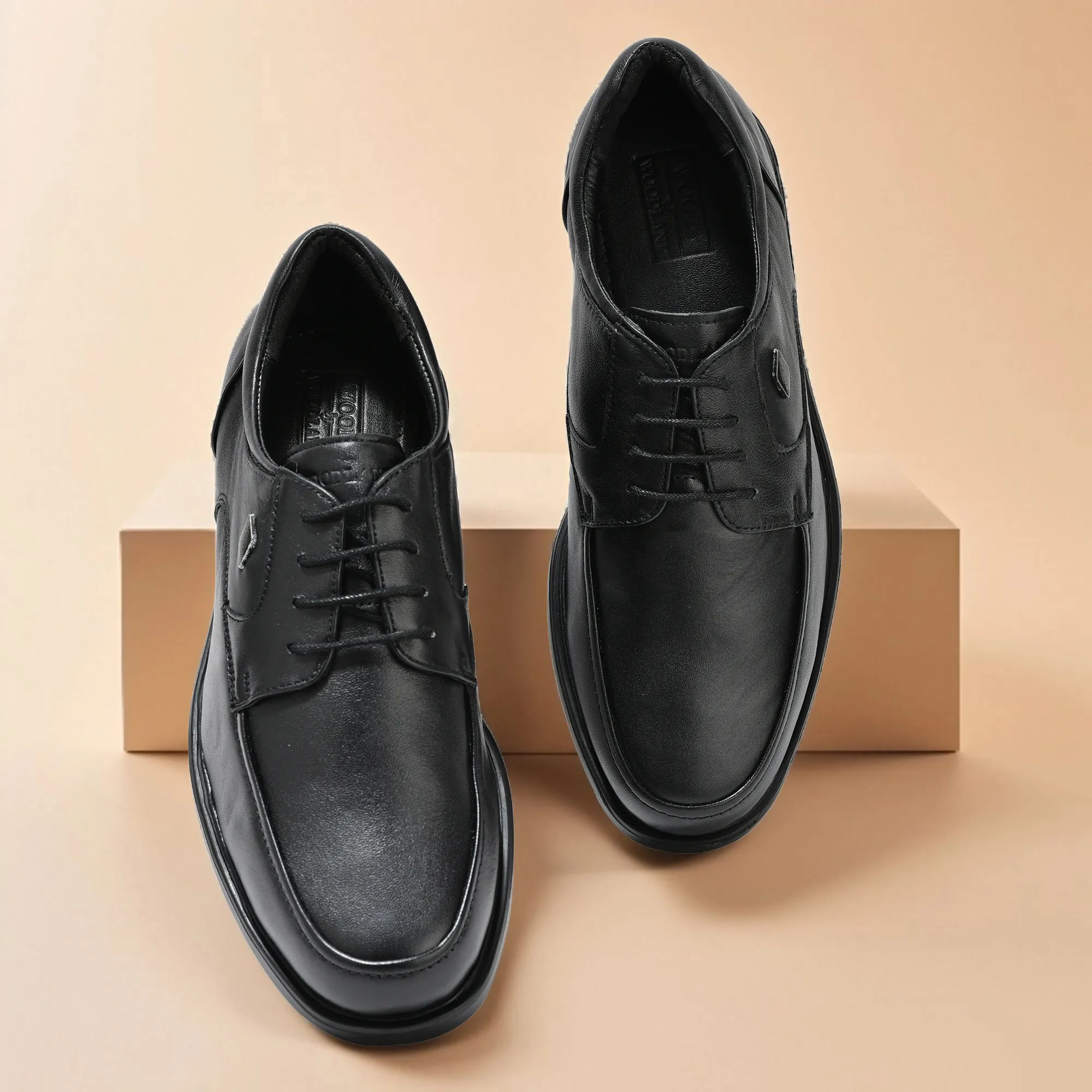 Woodland Black Men Leather Lace-Up Shoes - Thumbnail 9