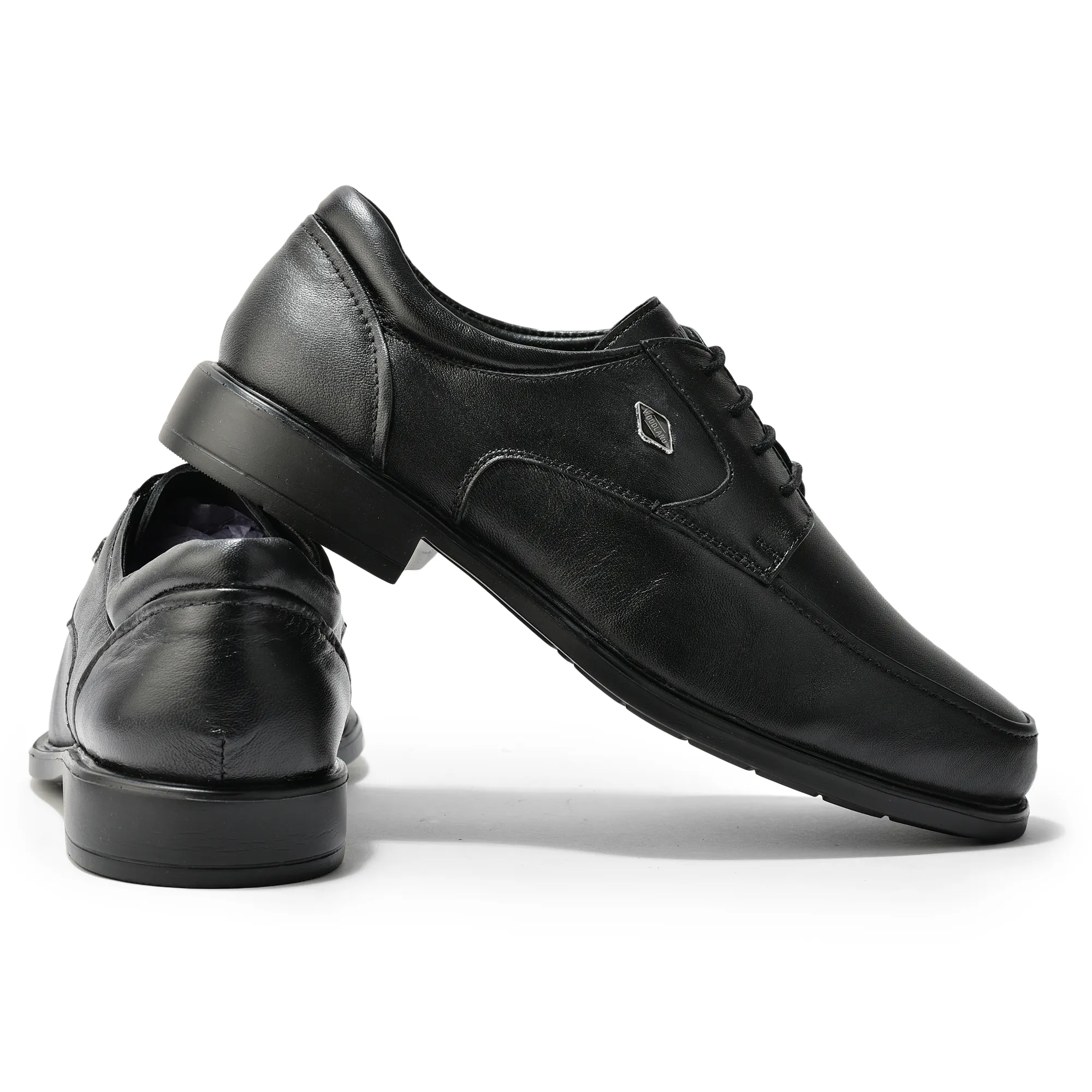 Woodland Black Men Leather Lace-Up Shoes - Thumbnail 10