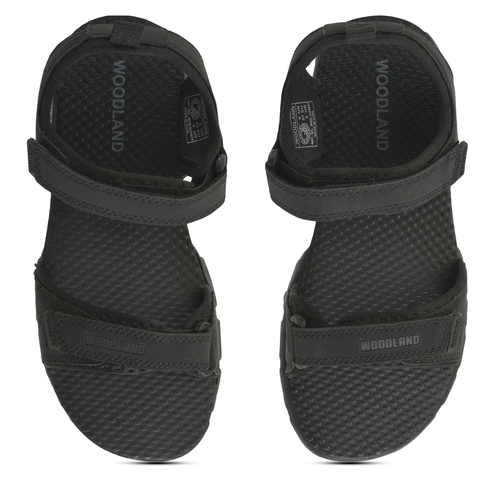 Woodland Juniors Black Motion Secure Sandals - Thumbnail 5