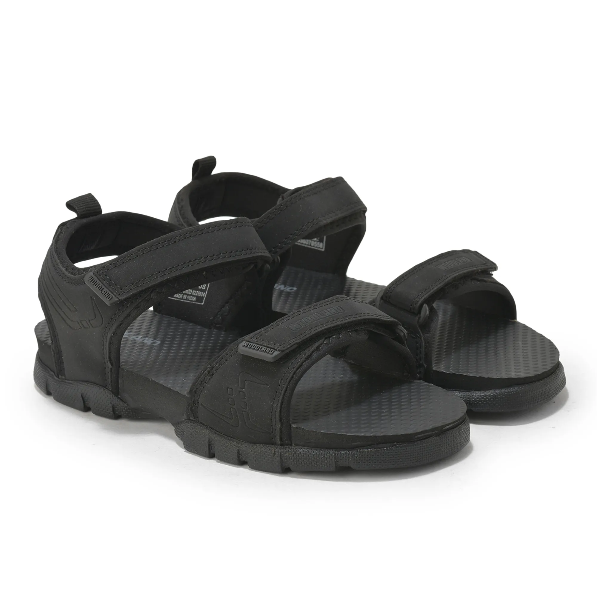 Woodland Juniors Black Motion Secure Sandals - Thumbnail 8