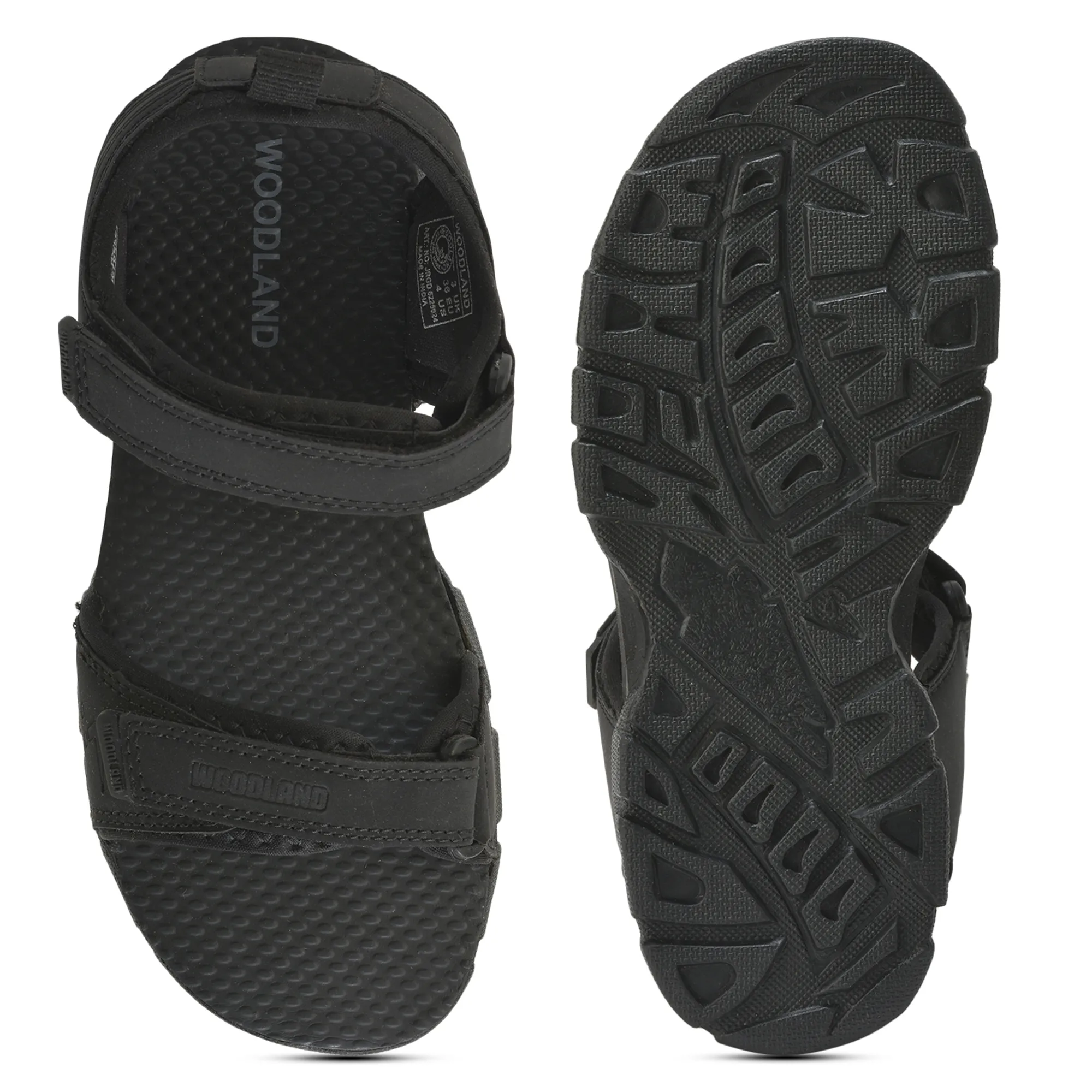 Woodland Juniors Black Motion Secure Sandals - Thumbnail 9