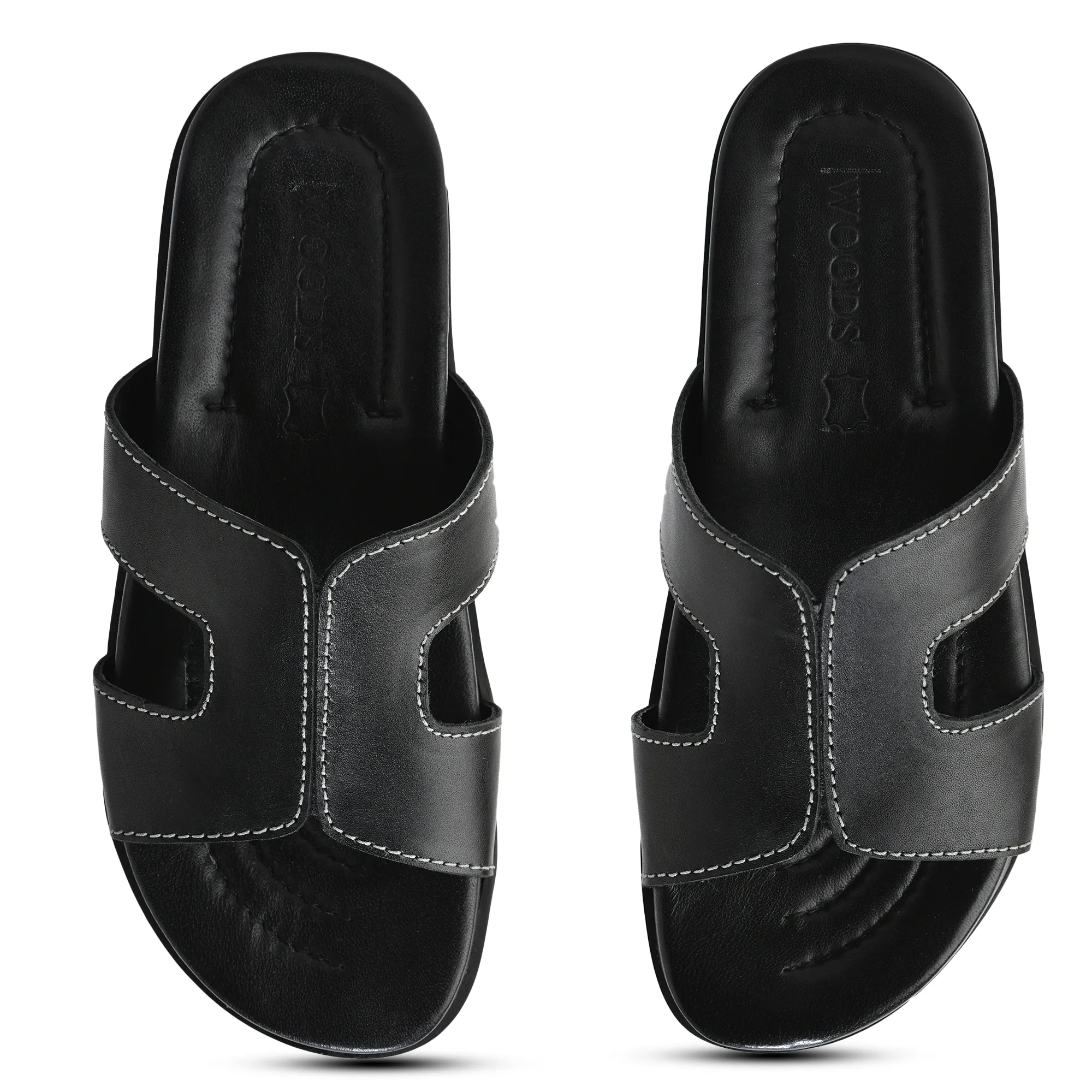 Woodland Soft Nappa Black Ladies Slipper - Thumbnail 2