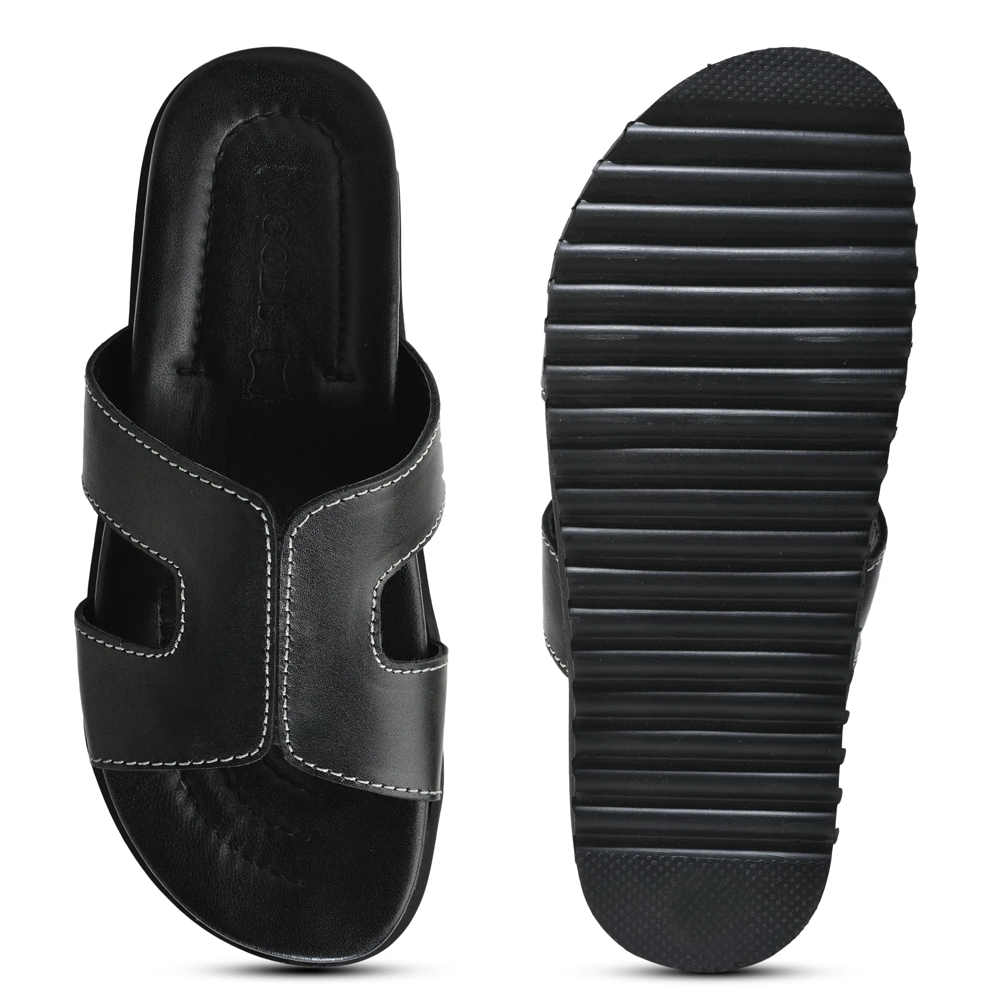 Woodland Soft Nappa Black Ladies Slipper - Thumbnail 7
