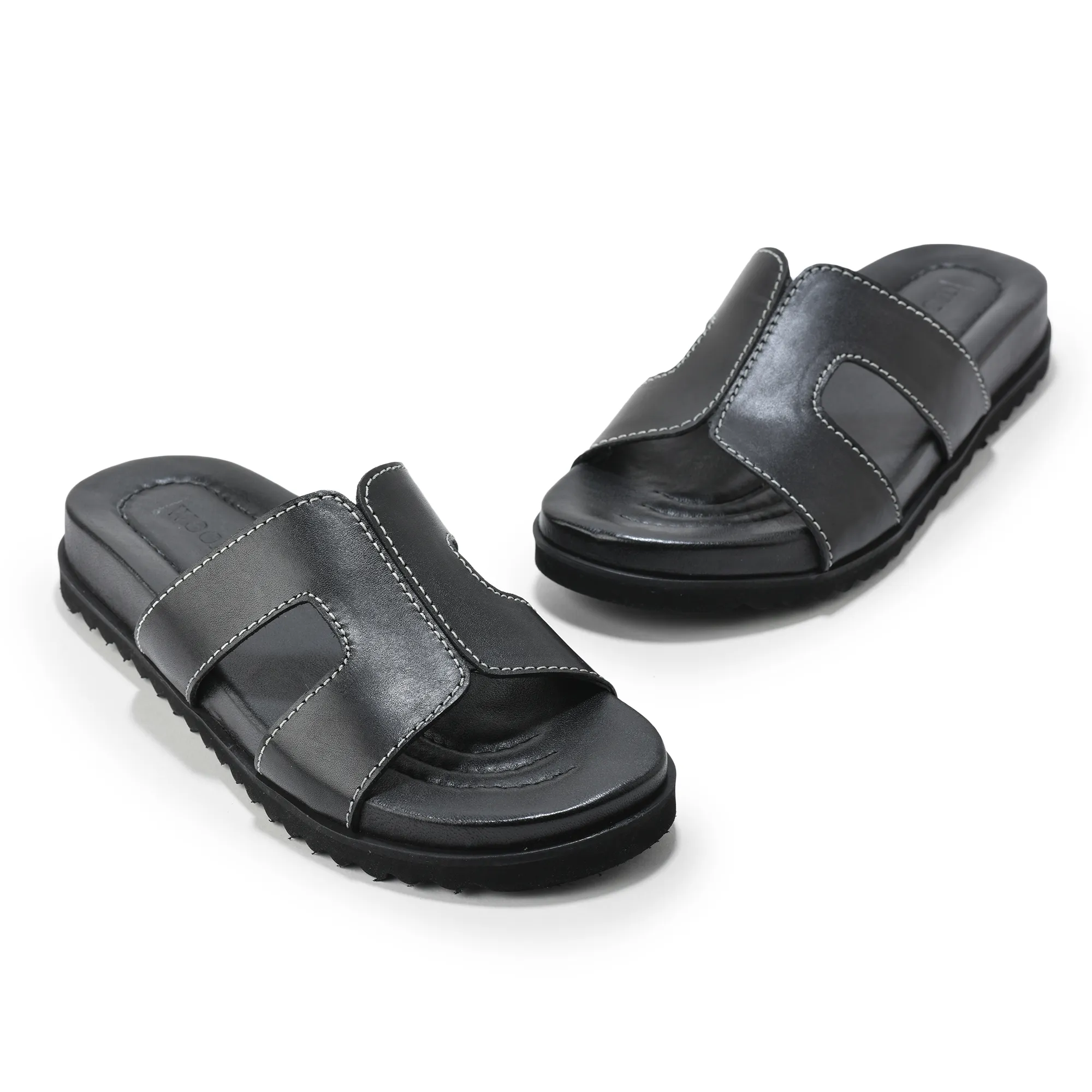 Woodland Soft Nappa Black Ladies Slipper - Thumbnail 9