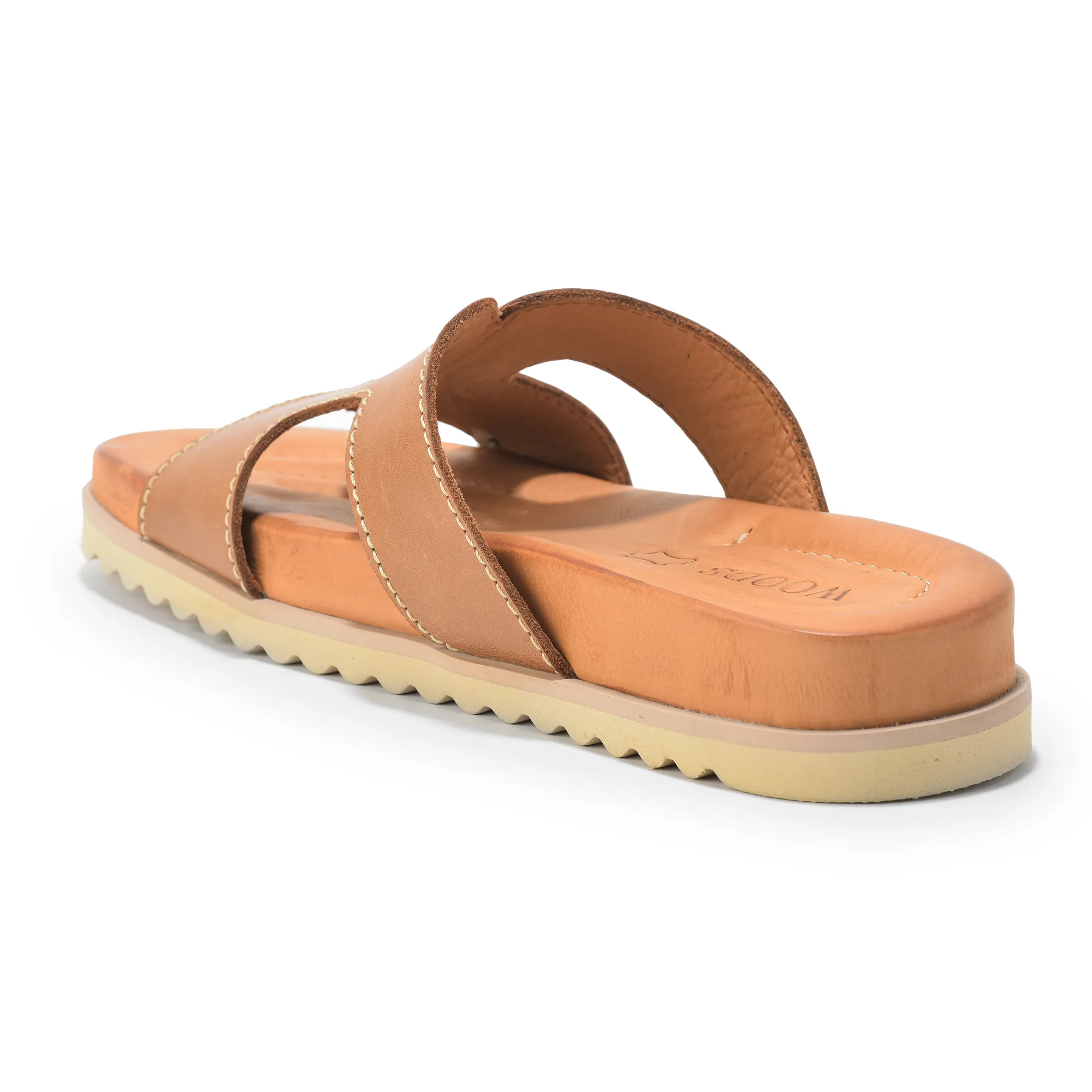 Woodland Soft Nappa Tan Ladies Slipper - Thumbnail 5