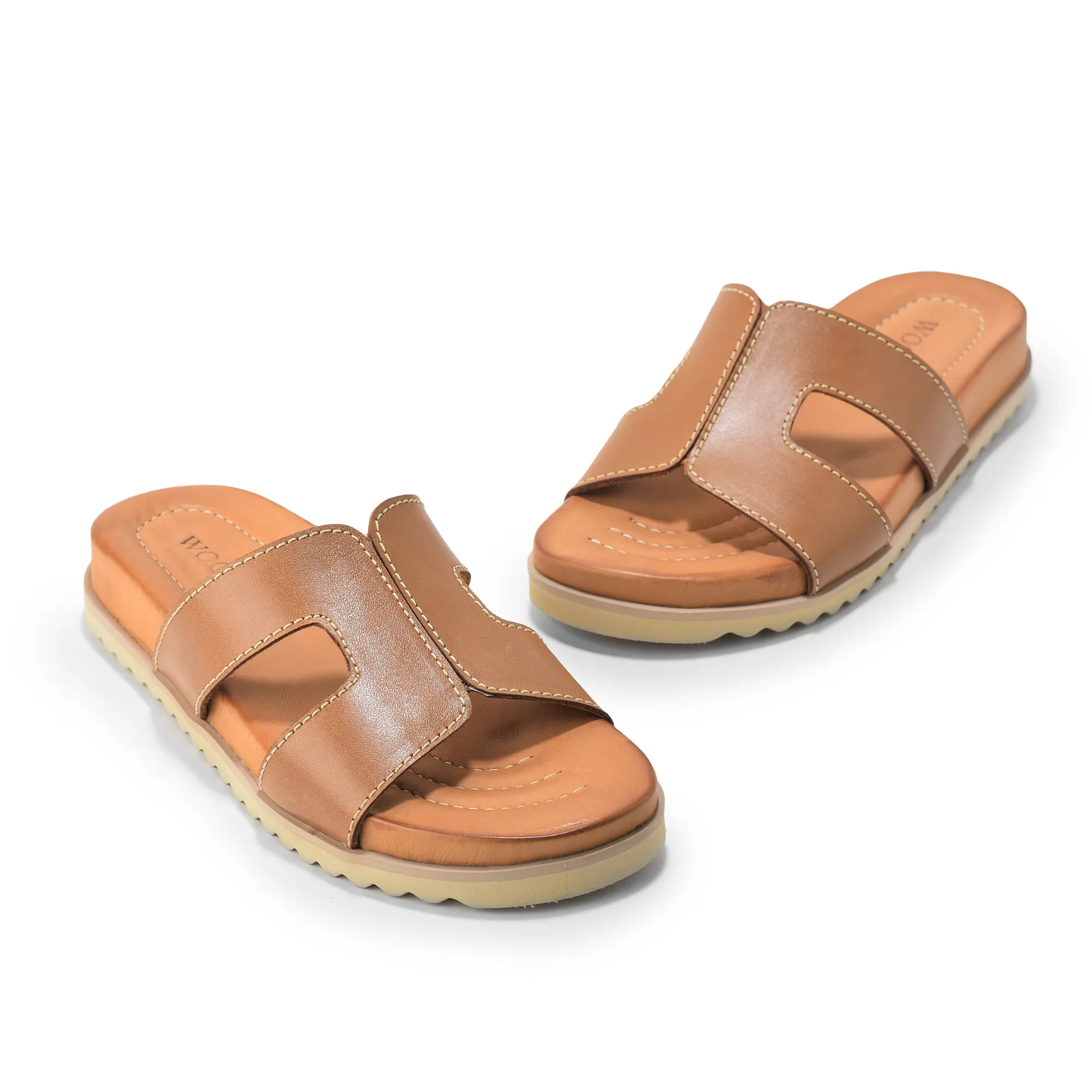 Woodland Soft Nappa Tan Ladies Slipper - Thumbnail 9
