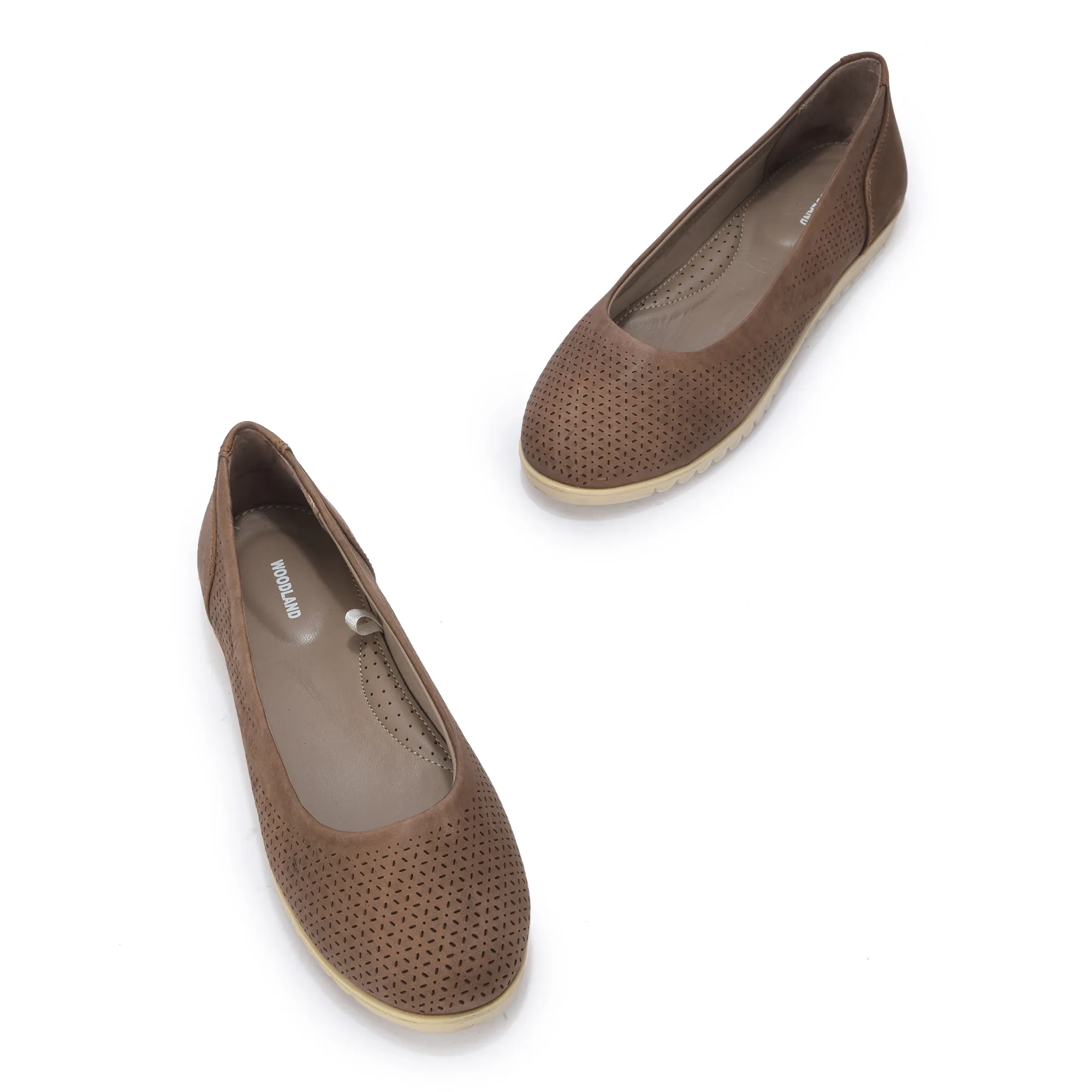 Woodland Women Brown Nubuk Comfort Bally - Thumbnail 2