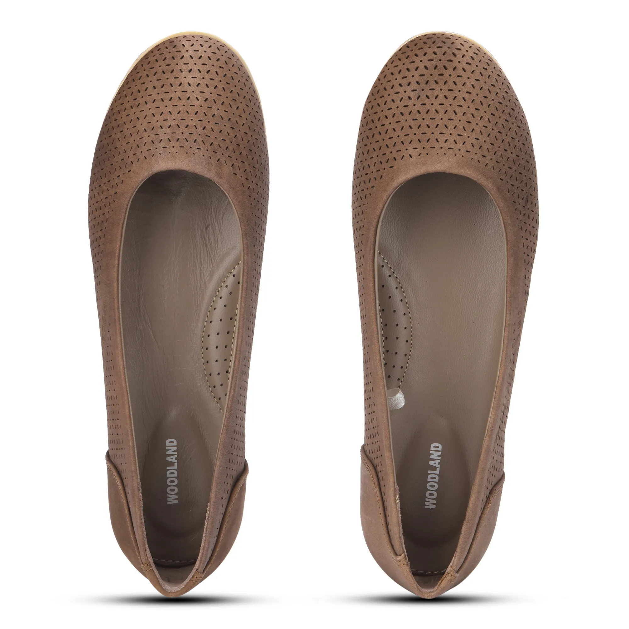 Woodland Women Brown Nubuk Comfort Bally - Thumbnail 4