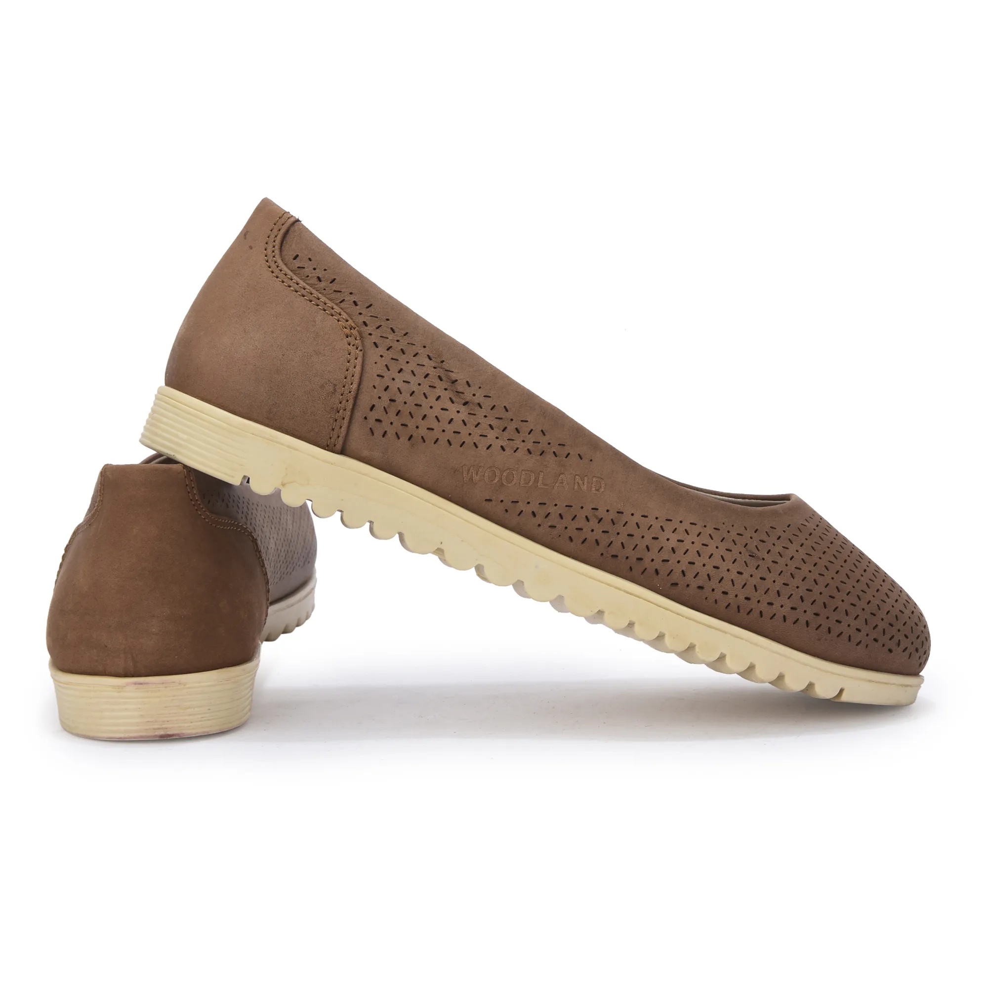 Woodland Women Brown Nubuk Comfort Bally - Thumbnail 10