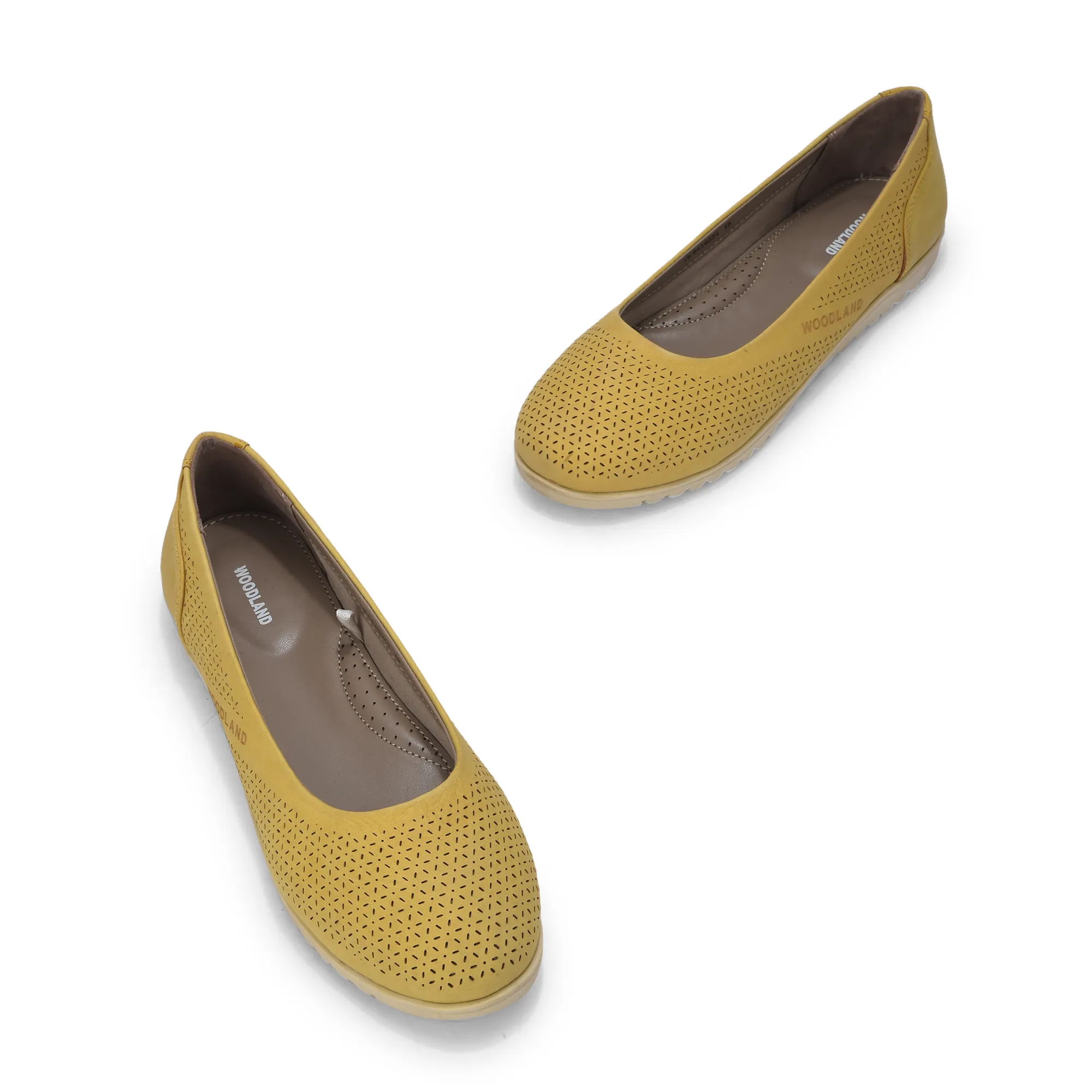 Woodland Women Mustard Nubuk Comfort Bally - Thumbnail 2