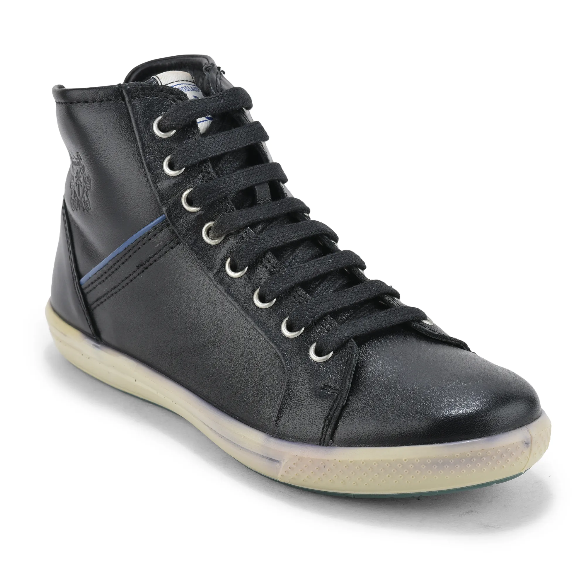 Woodland Women Black Softy Leather High-Top Boots - Thumbnail 3