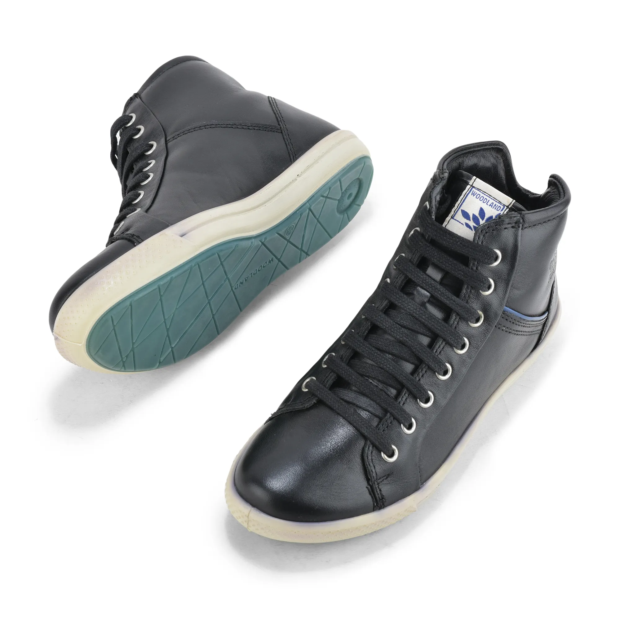 Woodland Women Black Softy Leather High-Top Boots - Thumbnail 6
