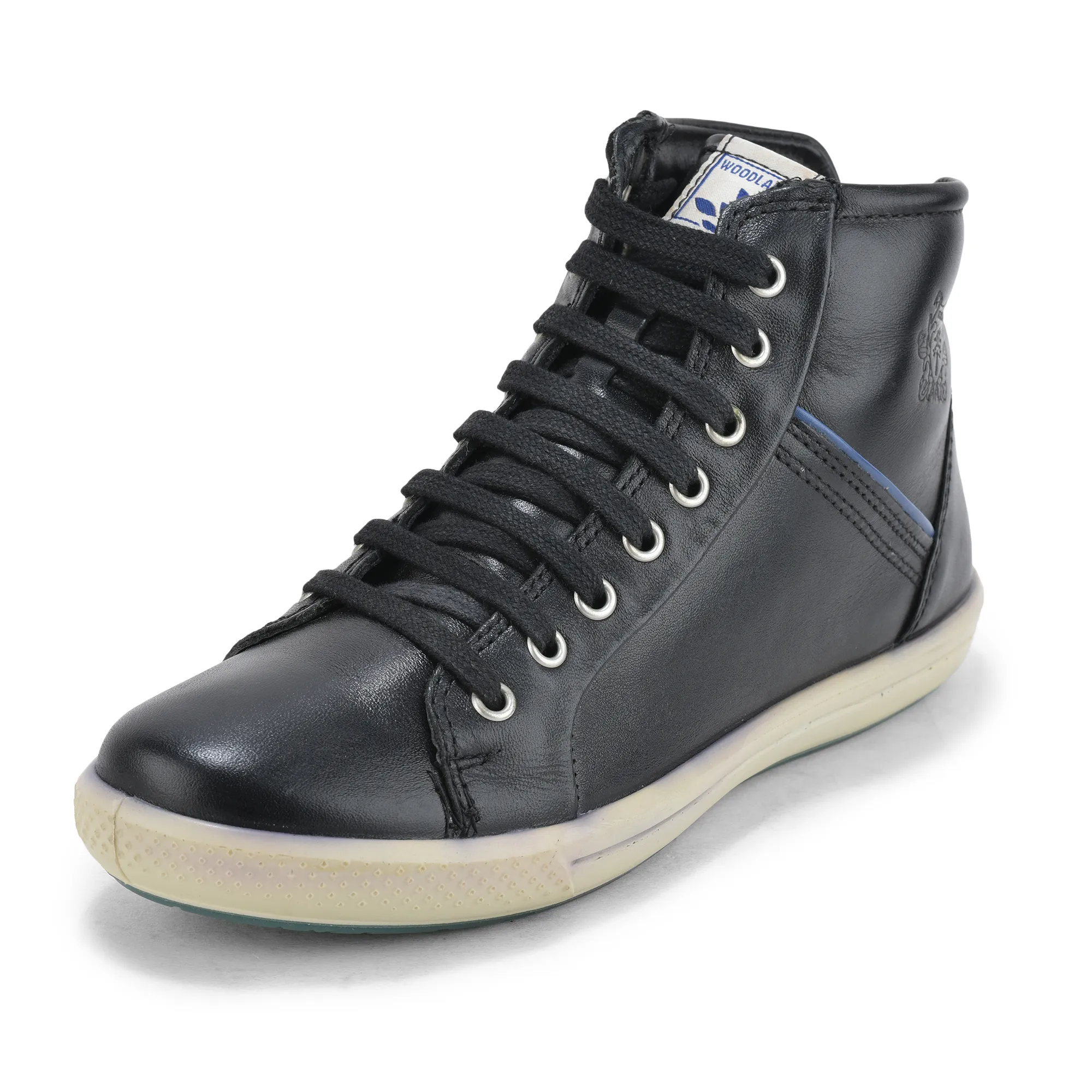Woodland Women Black Softy Leather High-Top Boots - Thumbnail 11