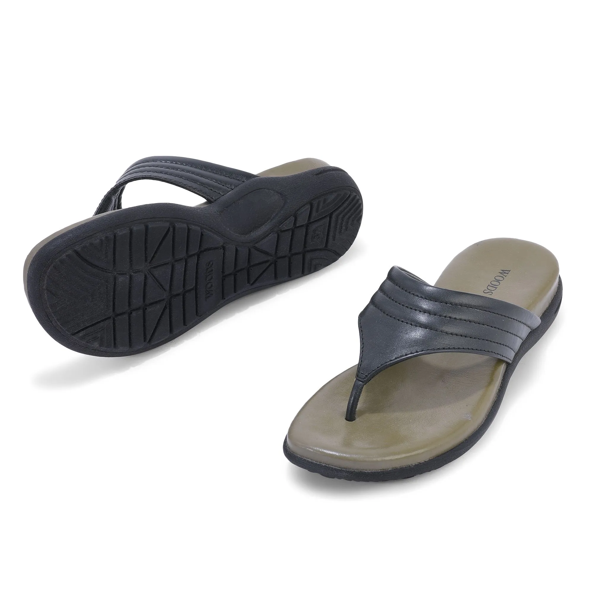 Black casual slipper - Thumbnail 4