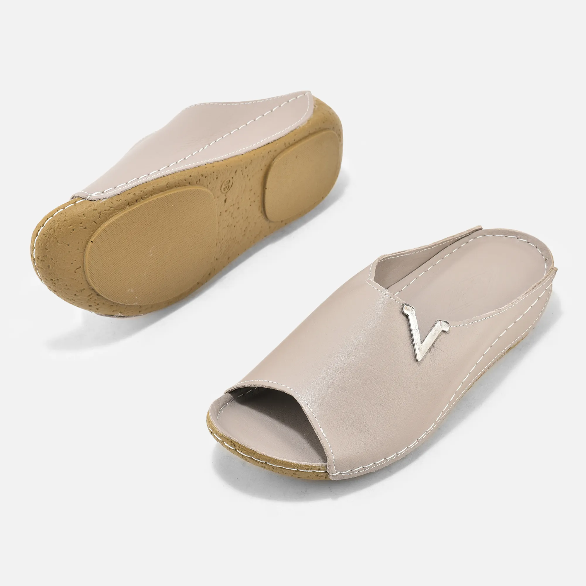 SGrey slipper for women - Thumbnail 3