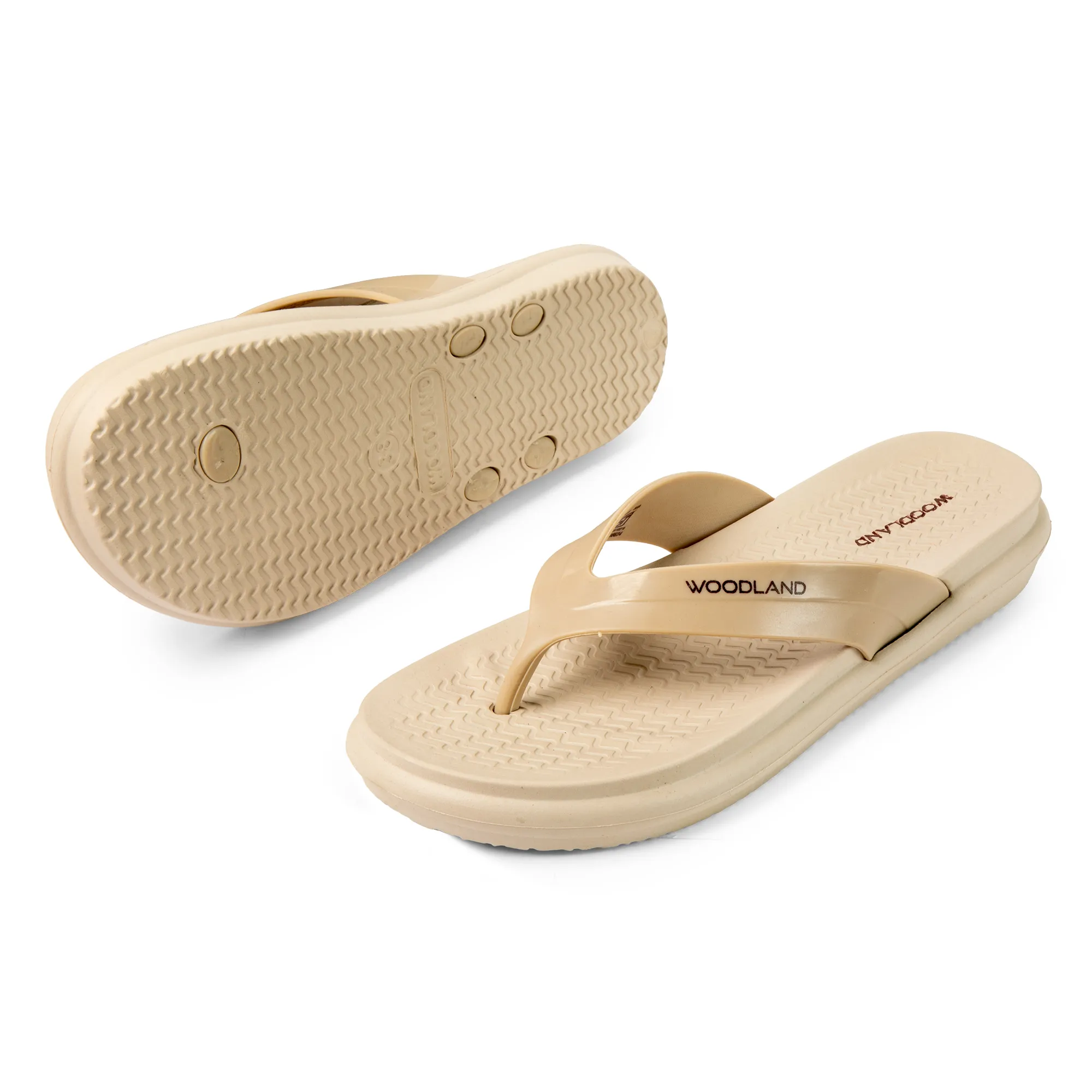 Woodland Beige EasyGlide EVA Women Casual Slippers - Thumbnail 6
