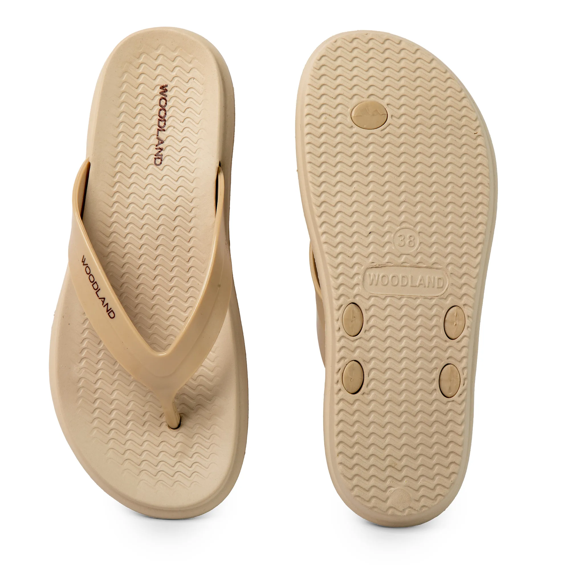 Woodland Beige EasyGlide EVA Women Casual Slippers - Thumbnail 9