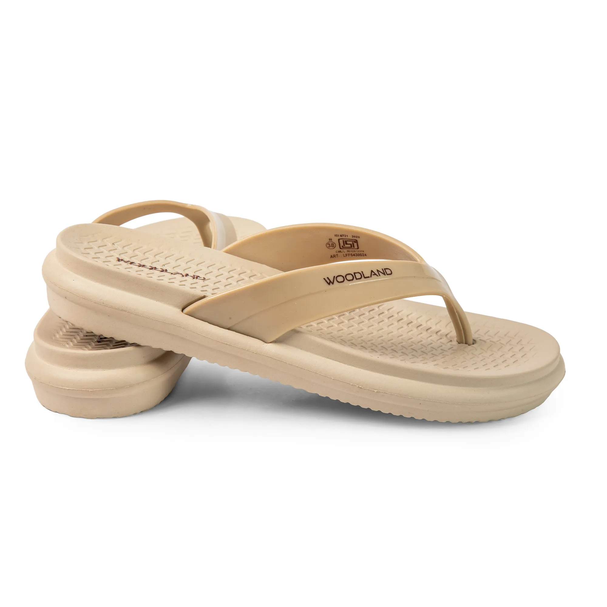 Woodland Beige EasyGlide EVA Women Casual Slippers - Thumbnail 10