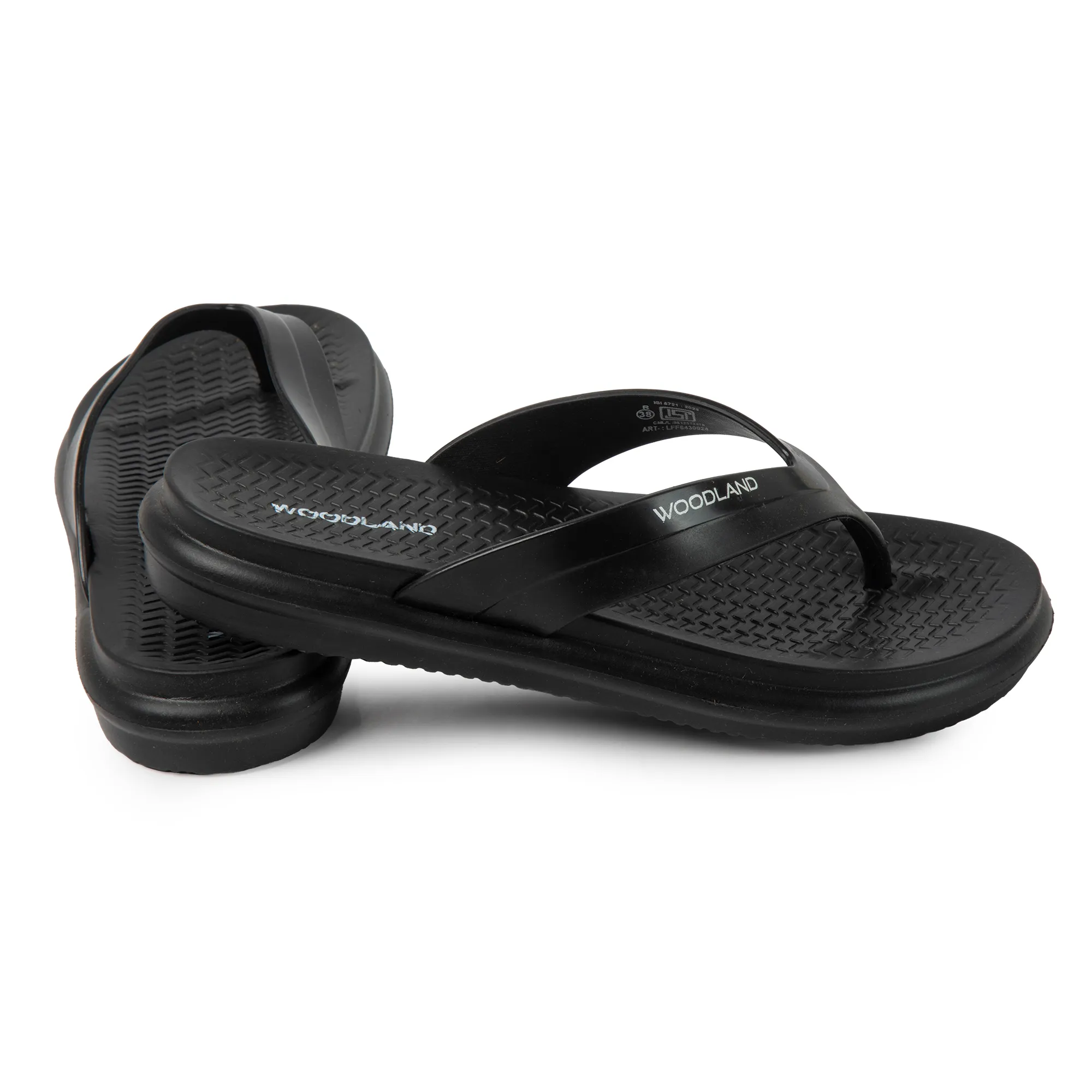 Woodland Black EasyGlide EVA Women Casual Slippers - Thumbnail 10
