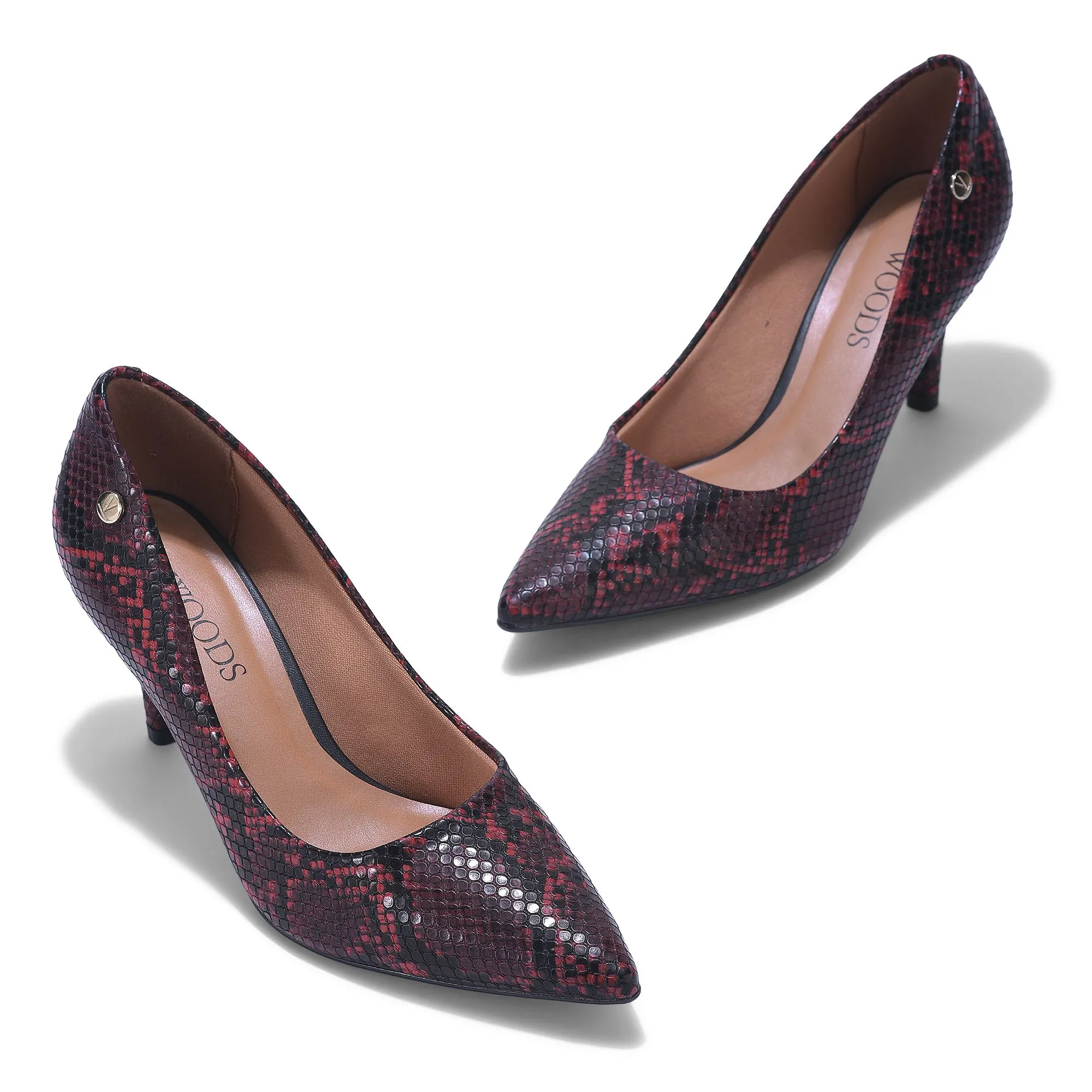 Red pointed toe pumps - Thumbnail 2