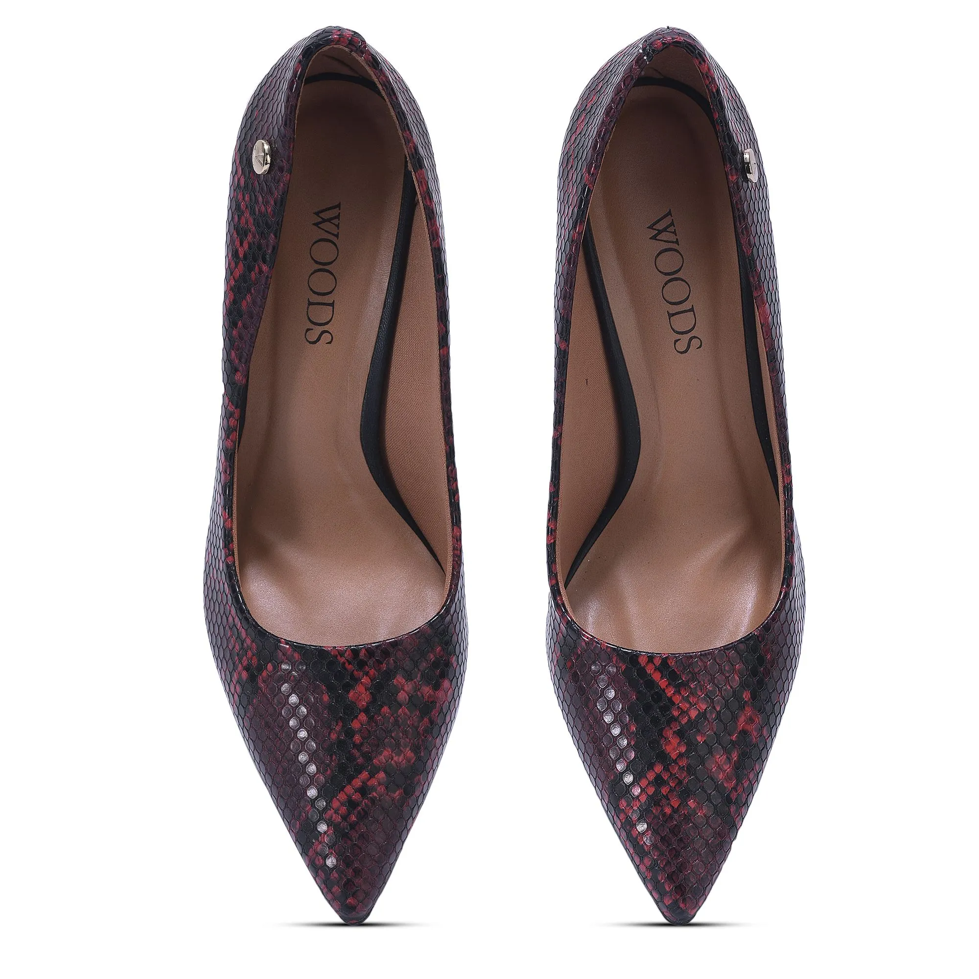 Red pointed toe pumps - Thumbnail 3