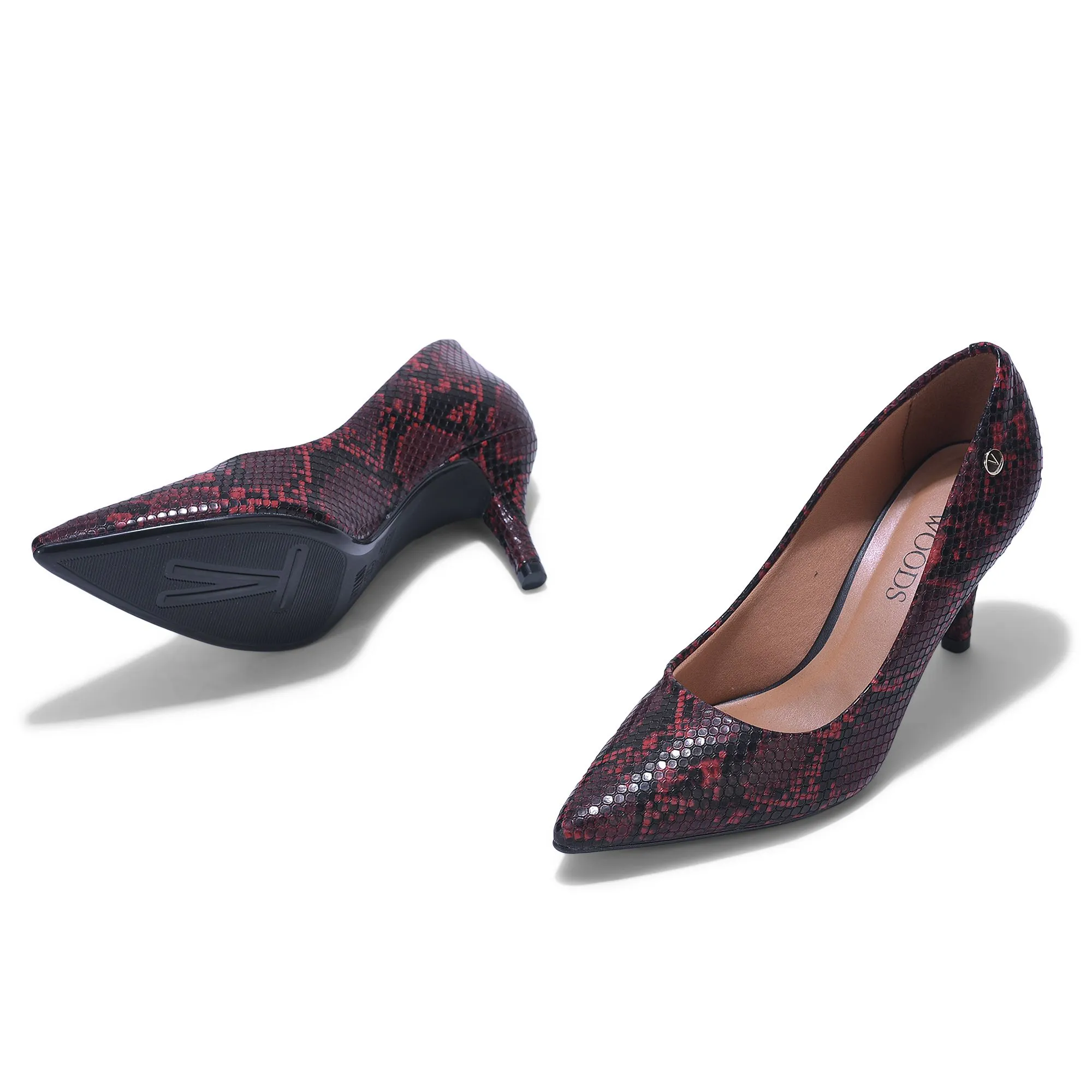 Red pointed toe pumps - Thumbnail 4