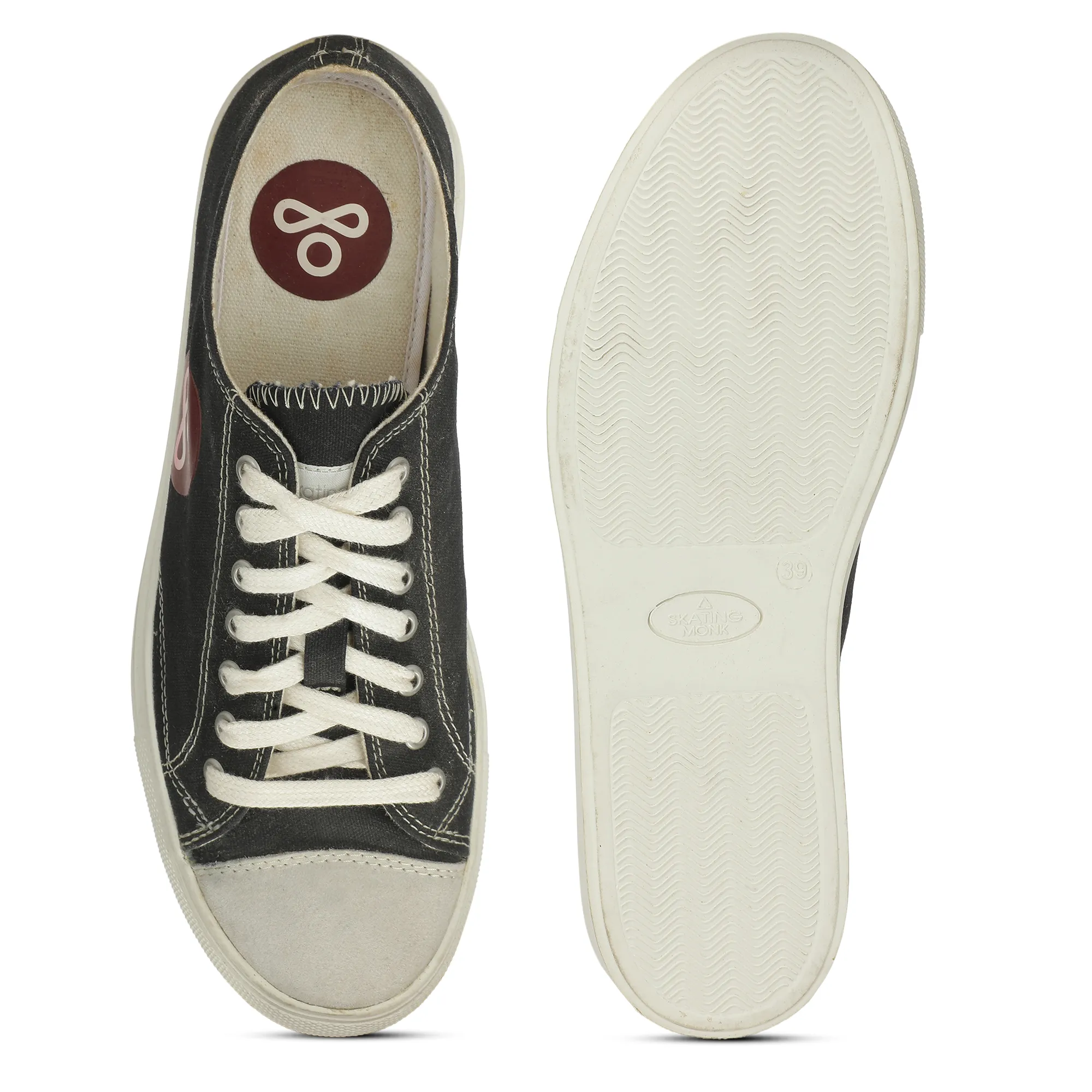 A SKATING MONK Canvas Black Ladies Shoes - Thumbnail 9